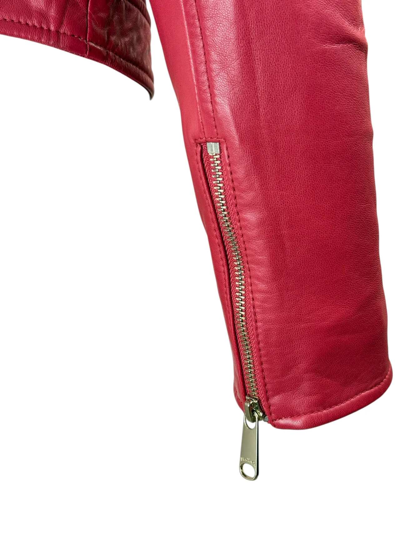 Max & Co Size 2 Leather Moto Jacket - Image 4