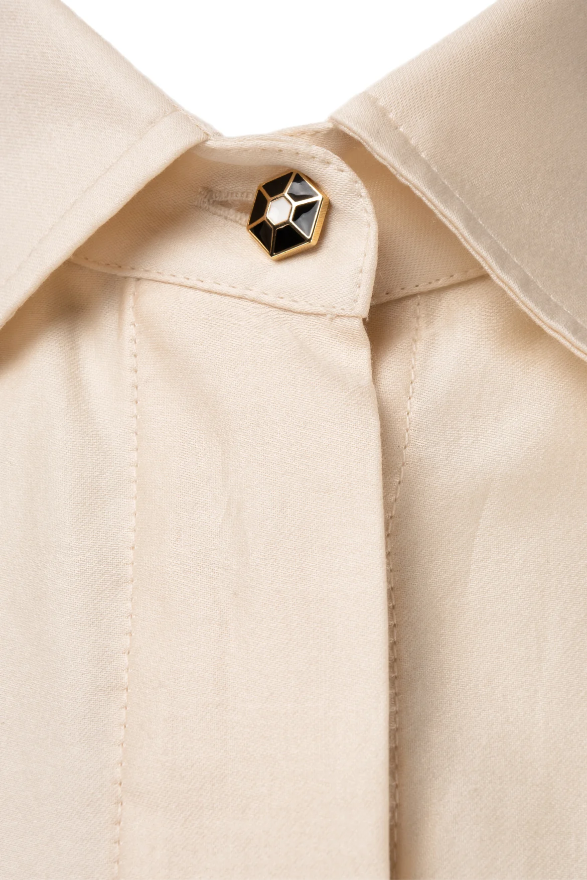 Max Mara Size 6 Faraday Gathered Cotton Blouse - Image 3