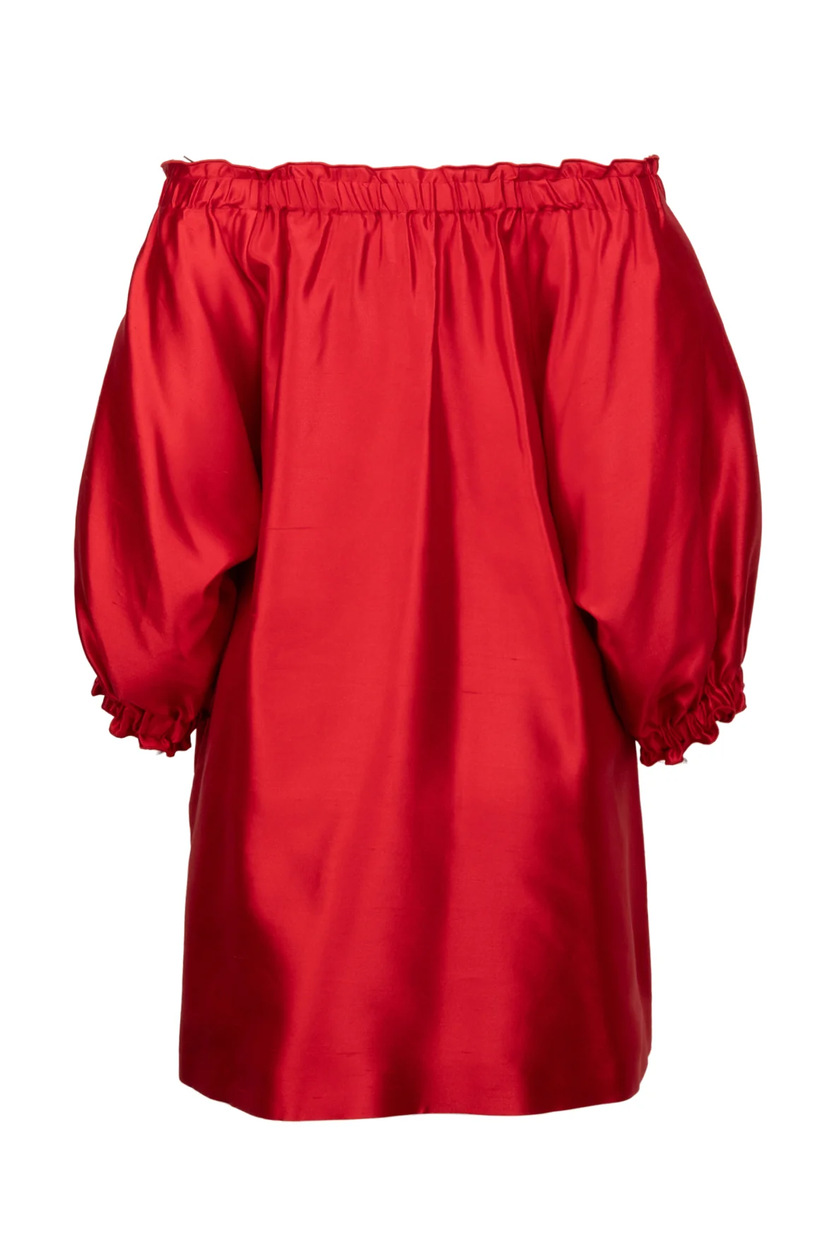 Max Mara Size 6 Lepre Off-Shoulder Silk Blend Mini Dress - Image 2