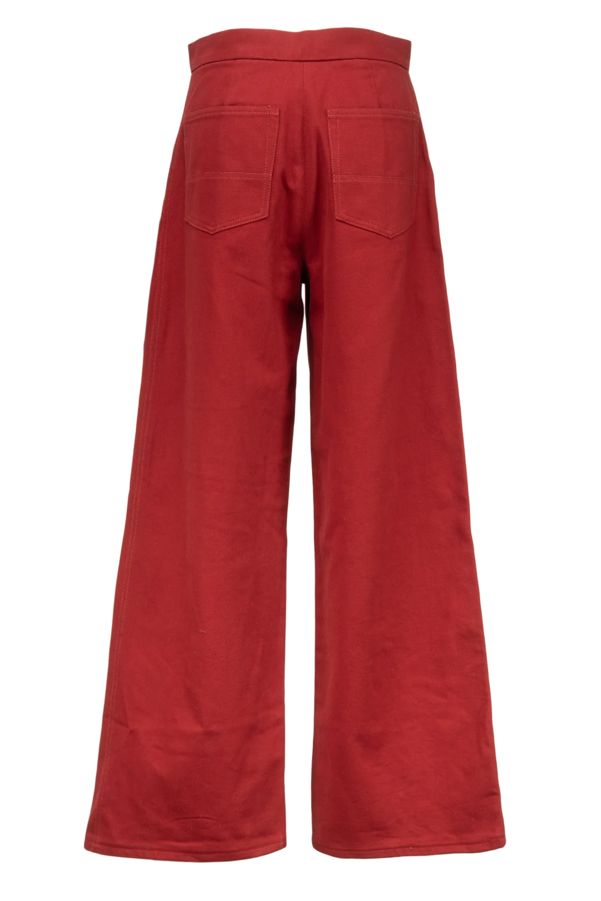Max Mara Size 8 Ruggero Cotton Drill Wide Jeans - Image 2
