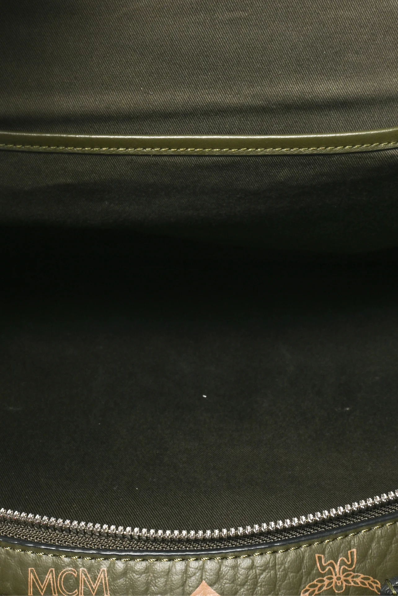 MCM Stark 40 Sea Turtle Green Visetos Canvas BackPack - Image 6