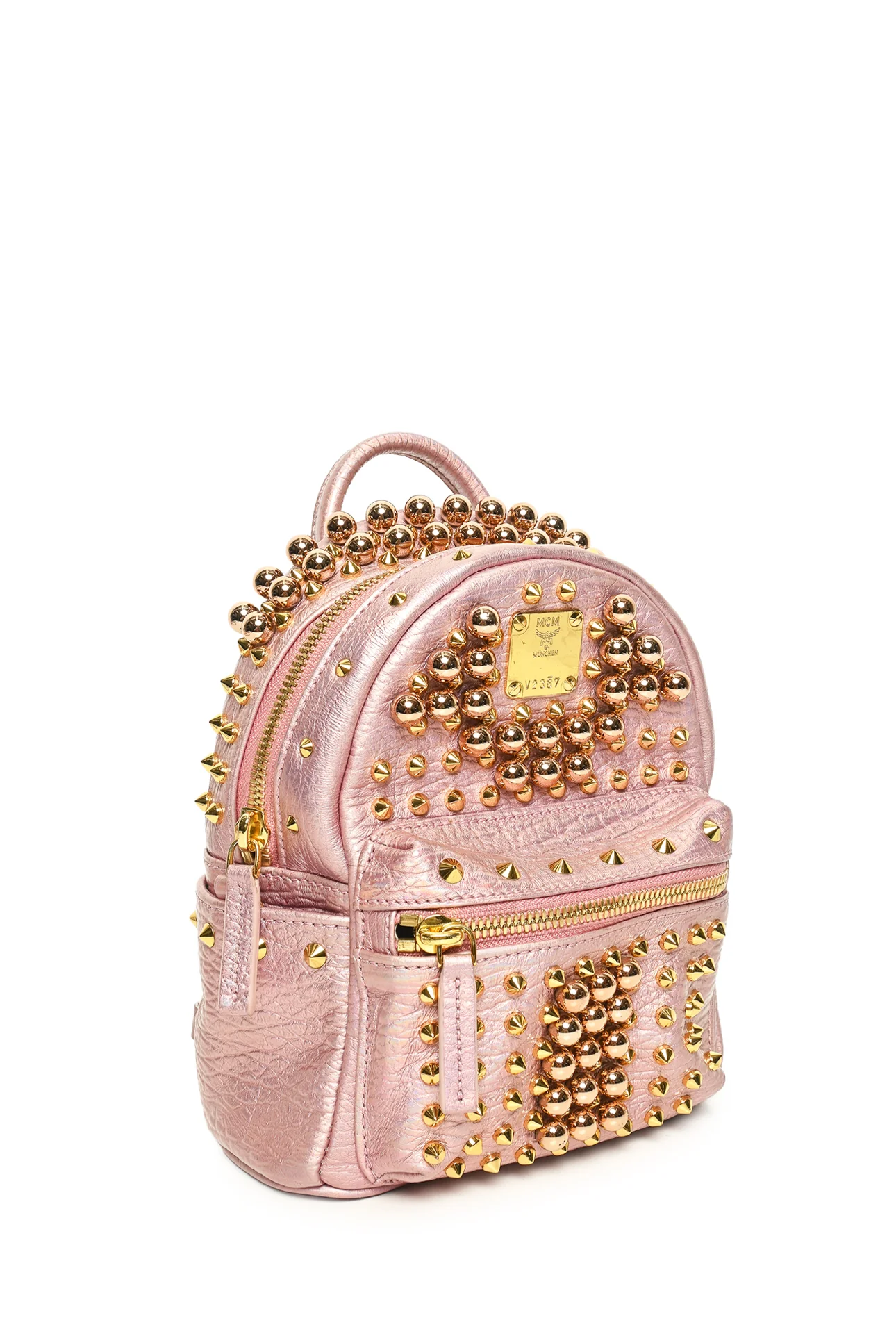 MCM Stark Bebe Boo Studded X-Mini Backpack - Image 2