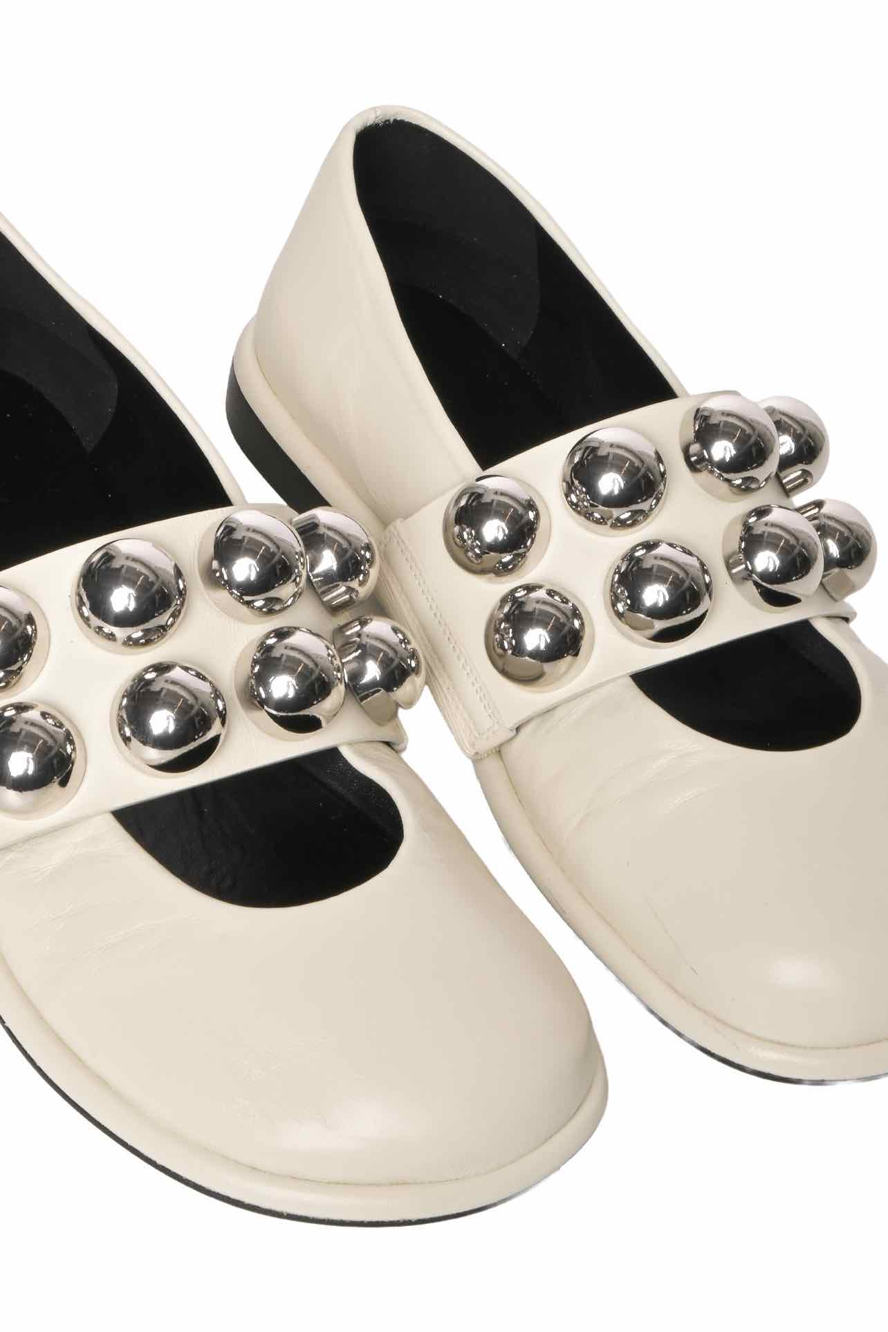 ME+EM Size 38 Oversized Stud Ballerina Flats - Image 4