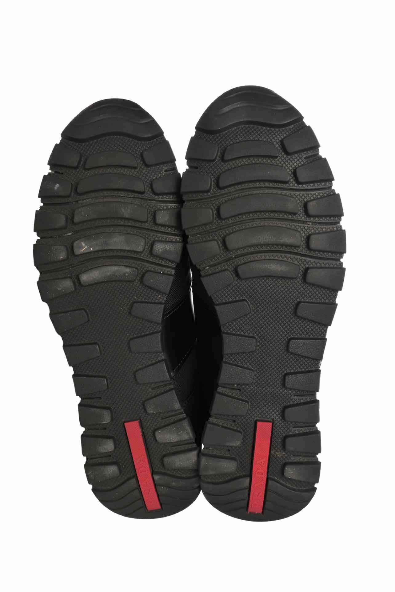 Mens Shoe Size 10 Prada Men's Leather & Canvas Low Top Sneakers - Image 6