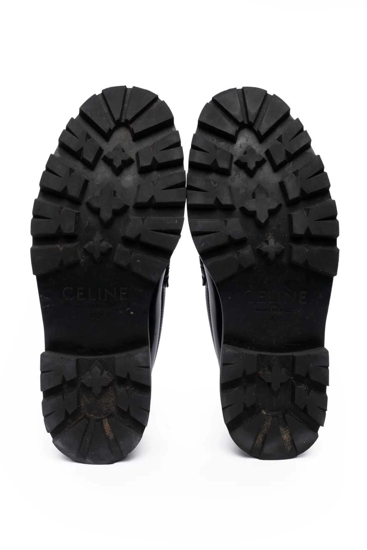 Celine Size 40 Triomphe Chain Margaret Loafers - Image 5