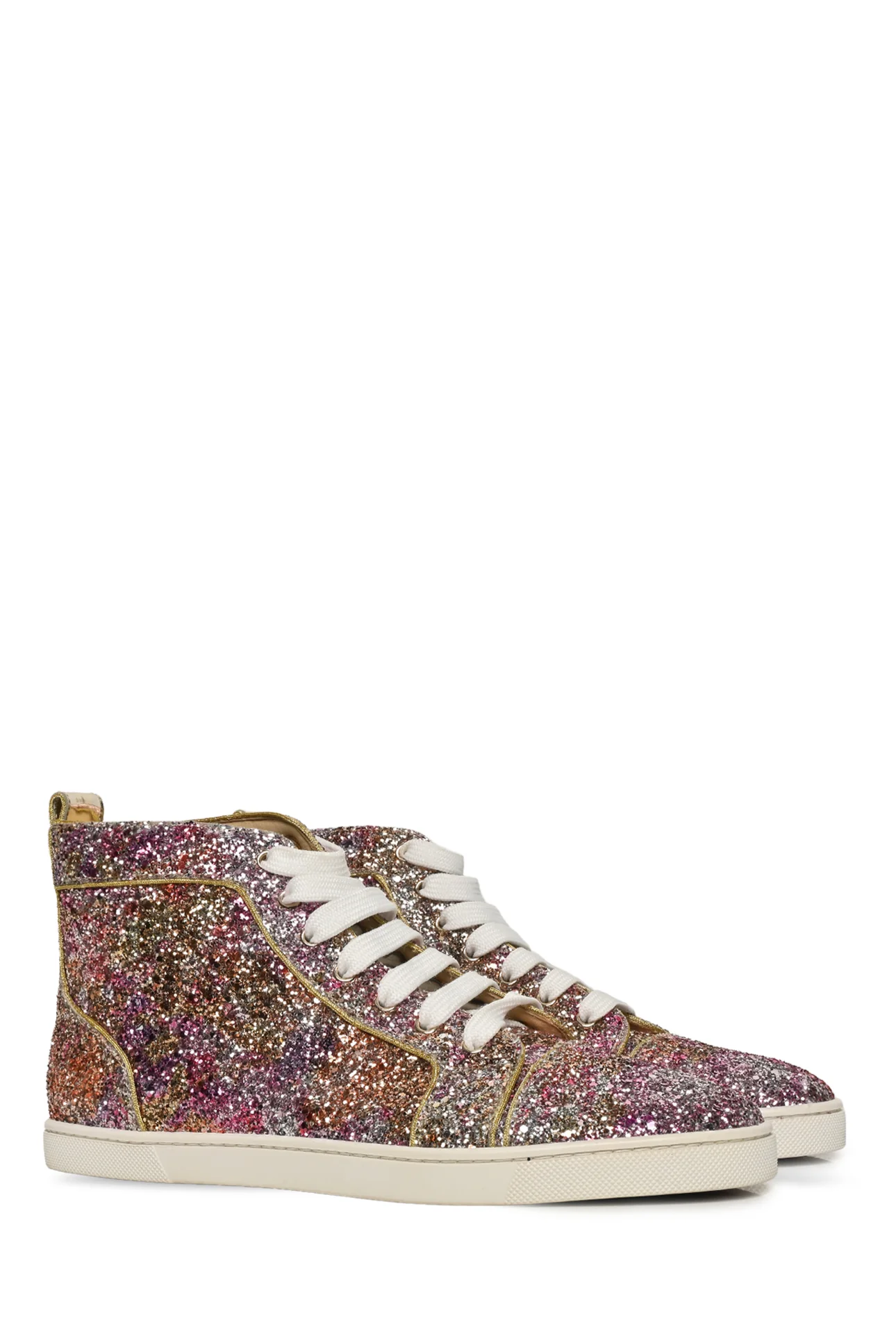 Mens Shoe Size 41.5 Christian Louboutin Men's Bip Bip Glitter Flat Sneakers - Image 2