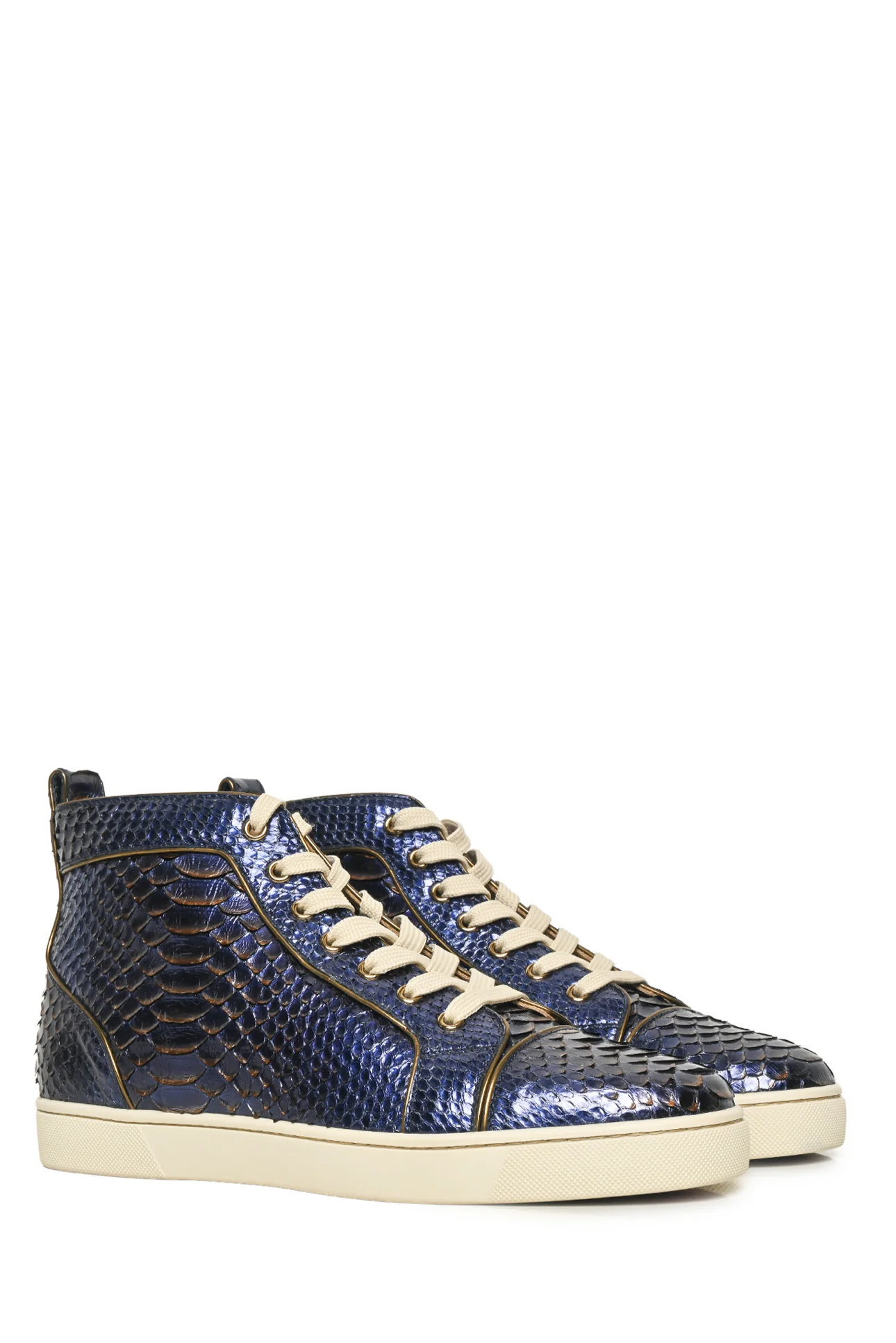 Mens Shoe Size 41.5 Christian Louboutin Men's Louis Flat Python High TopSneakers - Image 2