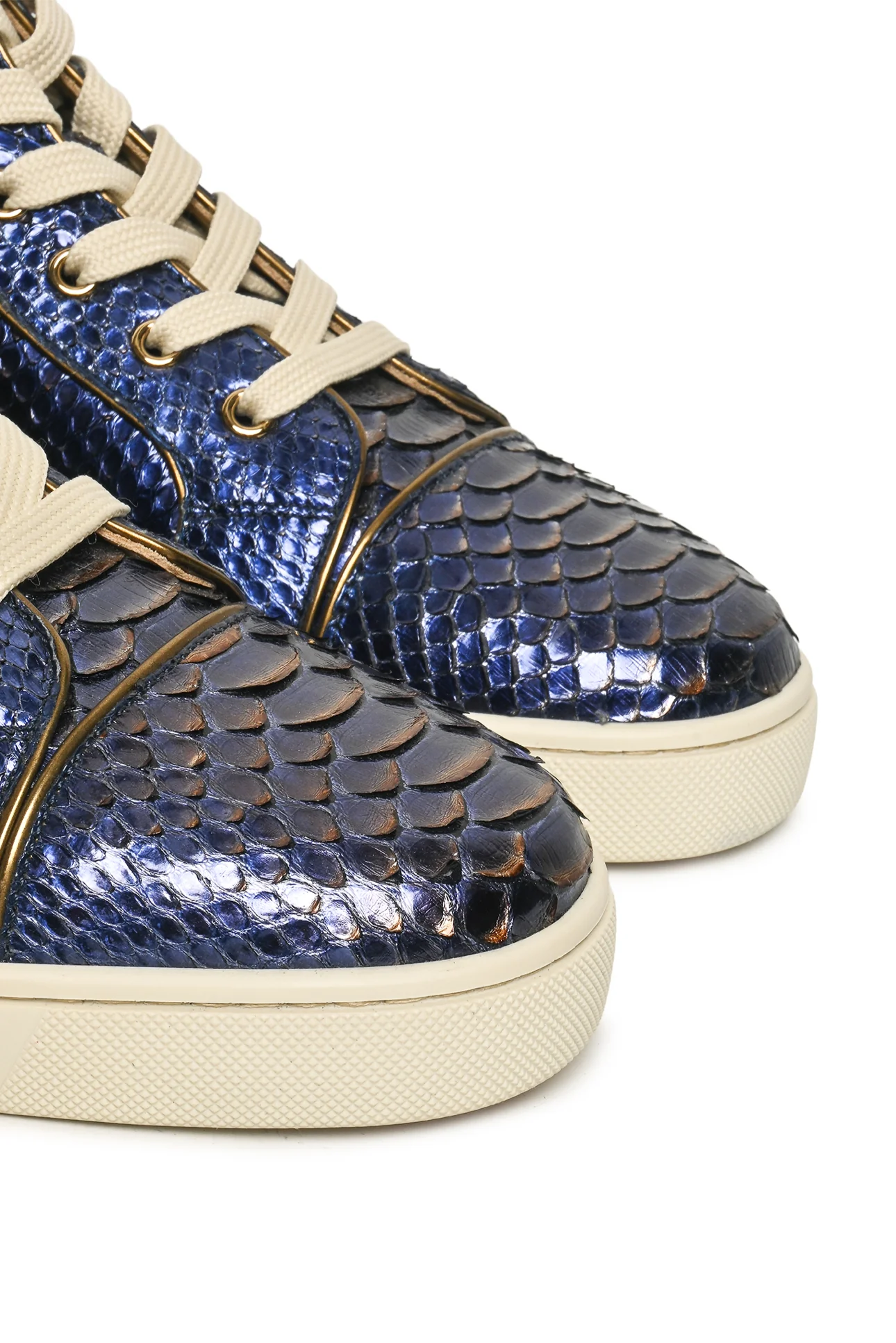 Mens Shoe Size 41.5 Christian Louboutin Men's Louis Flat Python High TopSneakers - Image 5