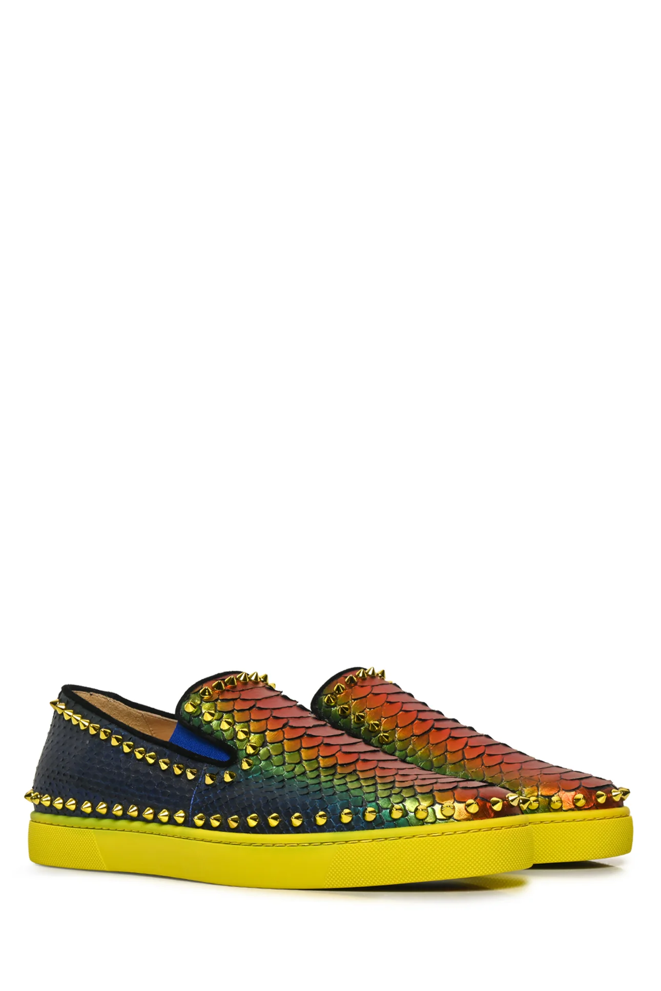Mens Shoe Size 41.5 Christian Louboutin Men's Pik Boat Python Sneakers - Image 2