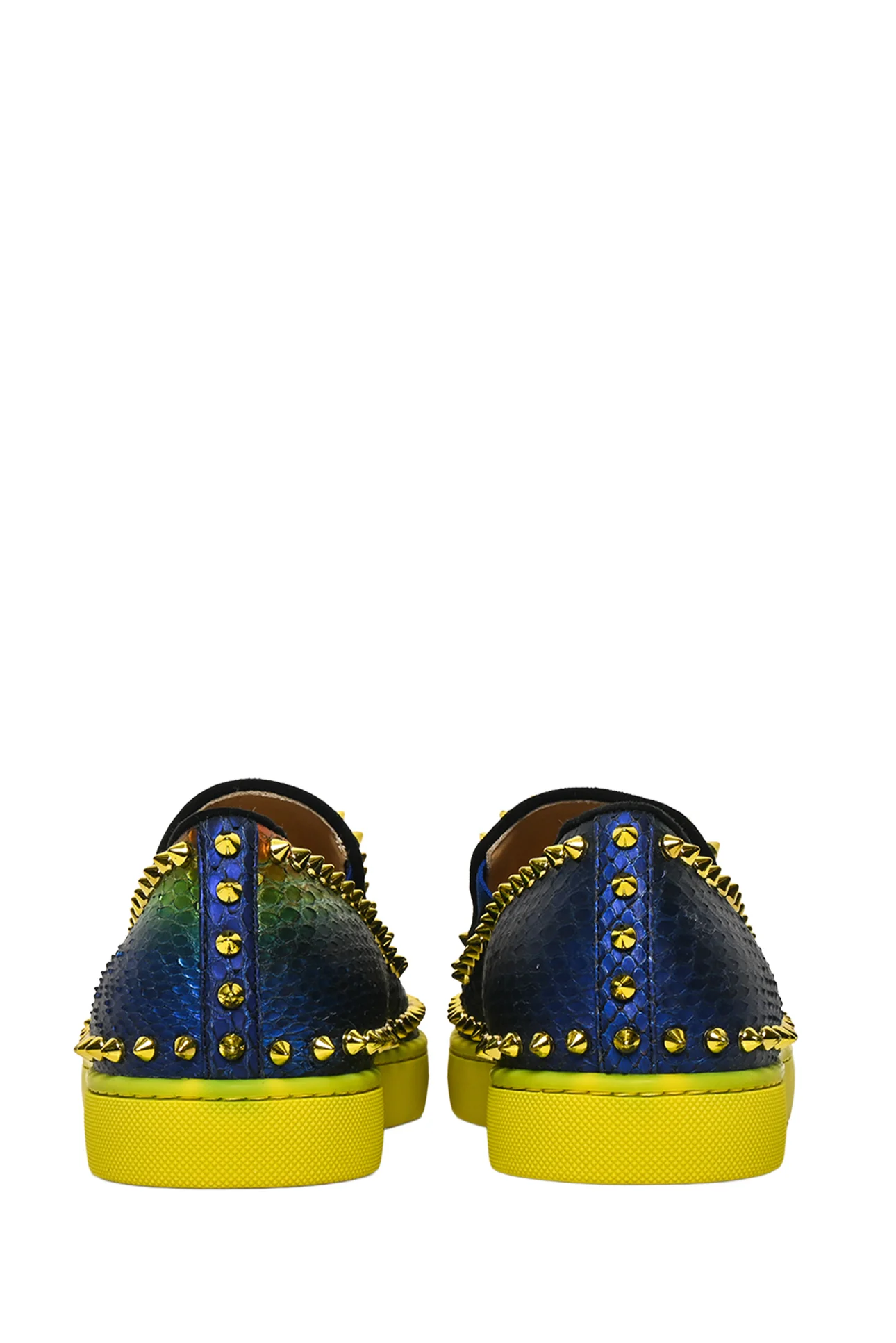 Mens Shoe Size 41.5 Christian Louboutin Men's Pik Boat Python Sneakers - Image 4