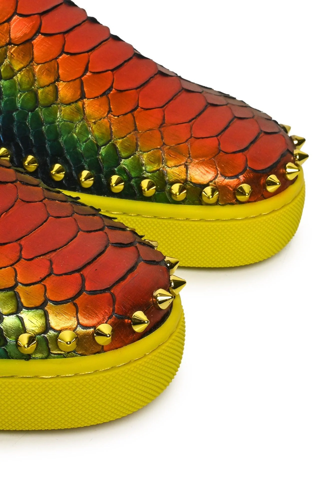 Mens Shoe Size 41.5 Christian Louboutin Men's Pik Boat Python Sneakers - Image 5