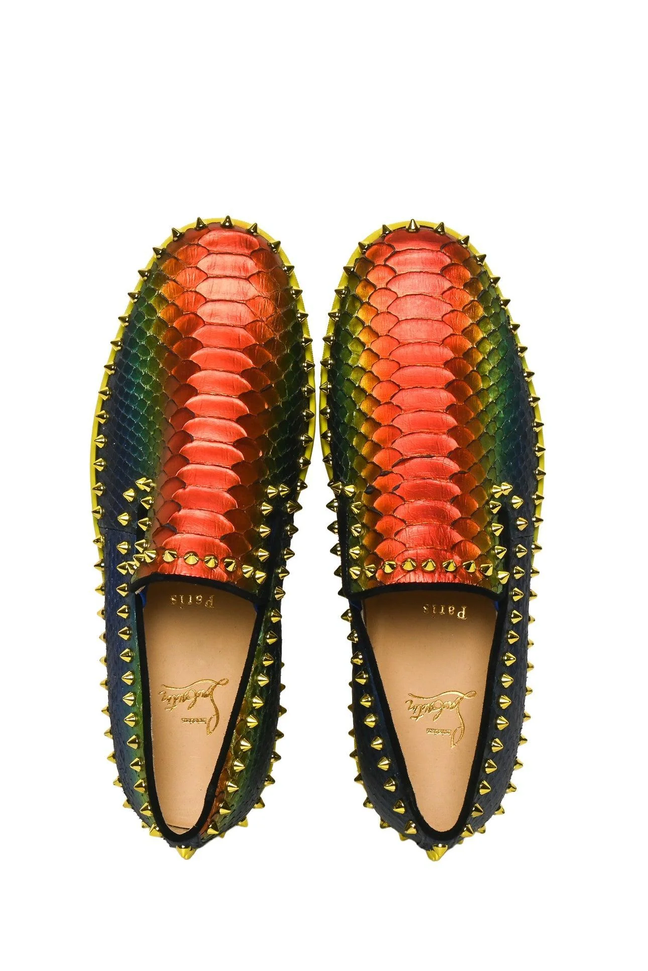 Mens Shoe Size 41.5 Christian Louboutin Men's Pik Boat Python Sneakers - Image 6
