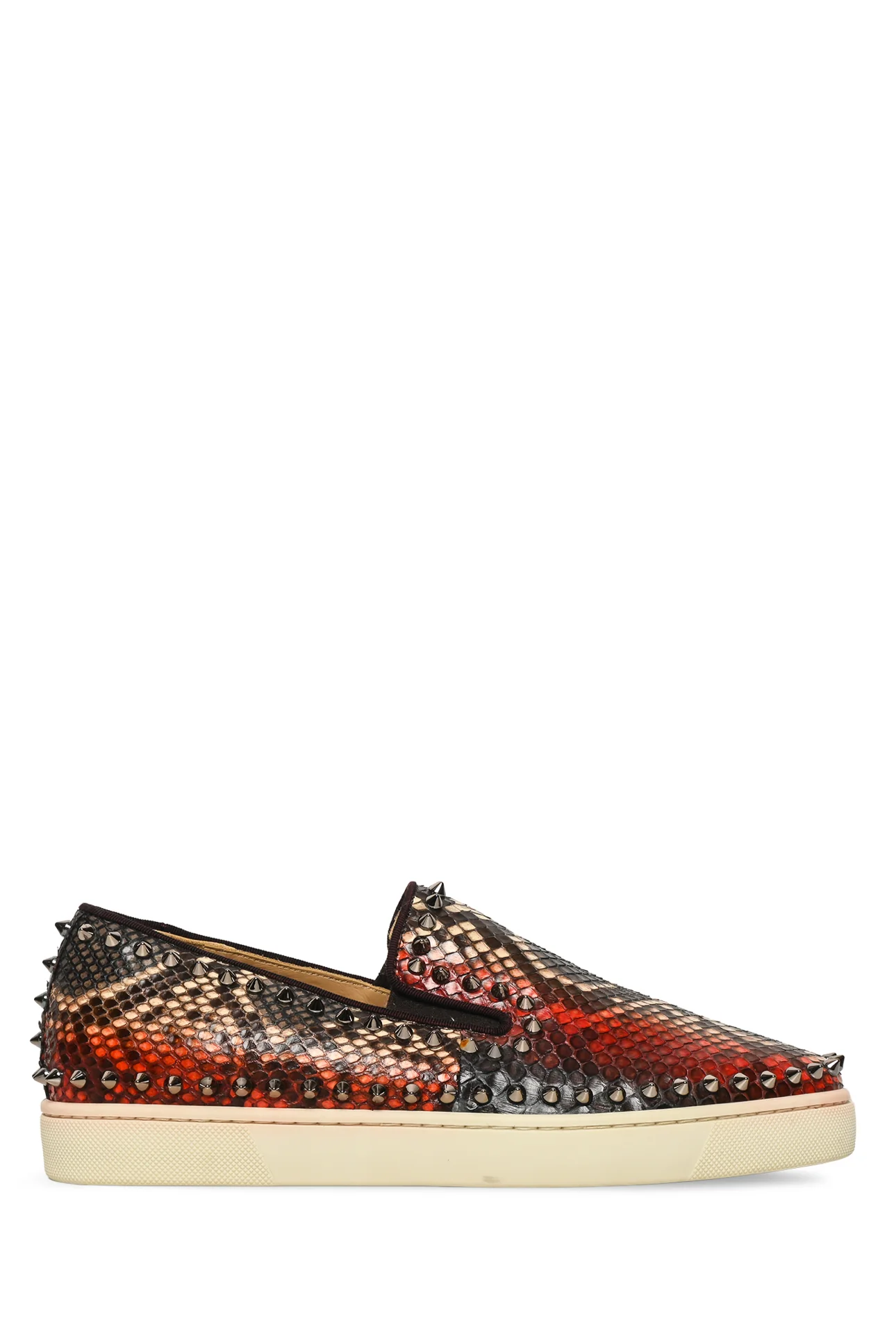 Mens Shoe Size 41.5 Christian Louboutin Men's Pik Boat Python Sneakers
