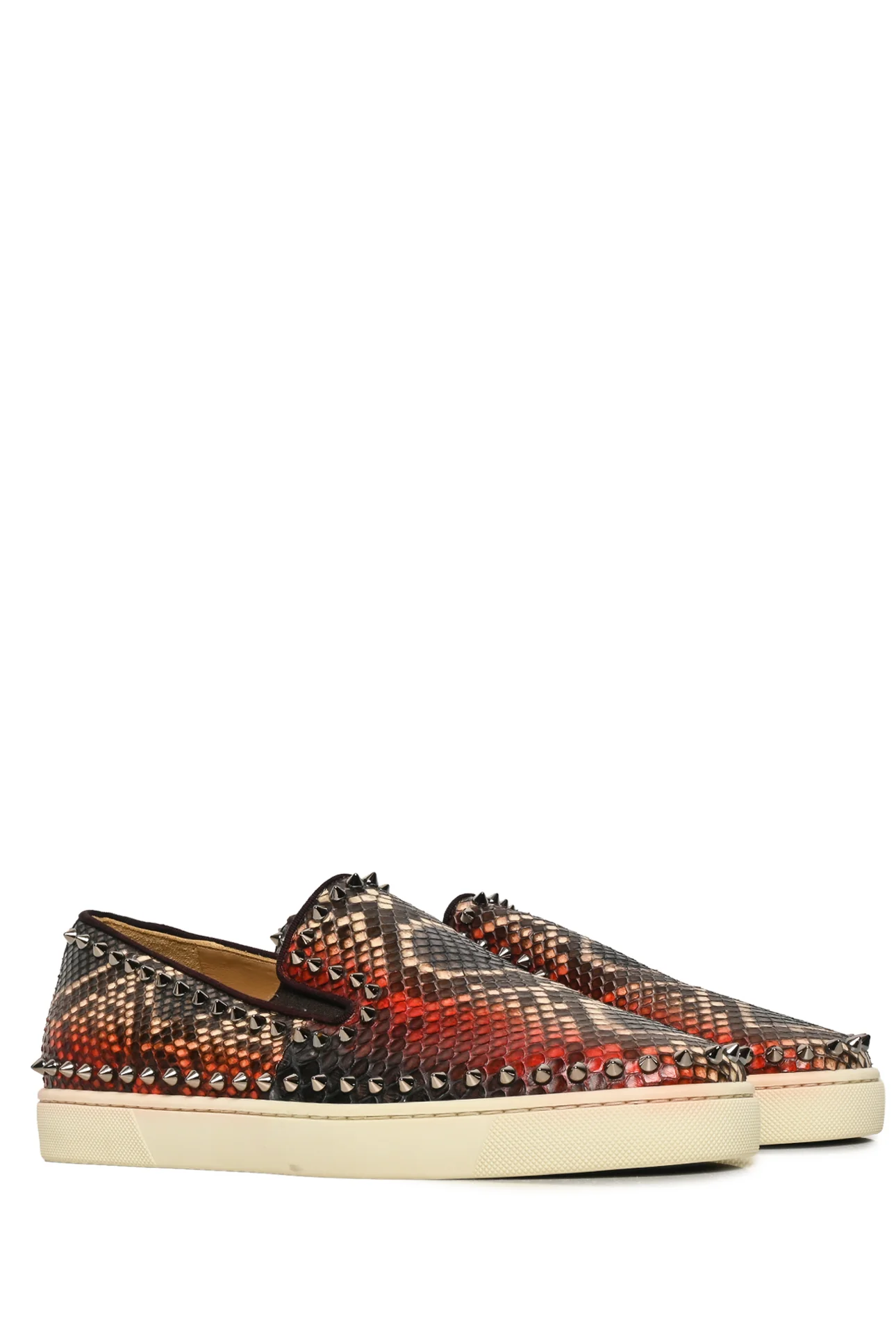 Mens Shoe Size 41.5 Christian Louboutin Men's Pik Boat Python Sneakers - Image 2