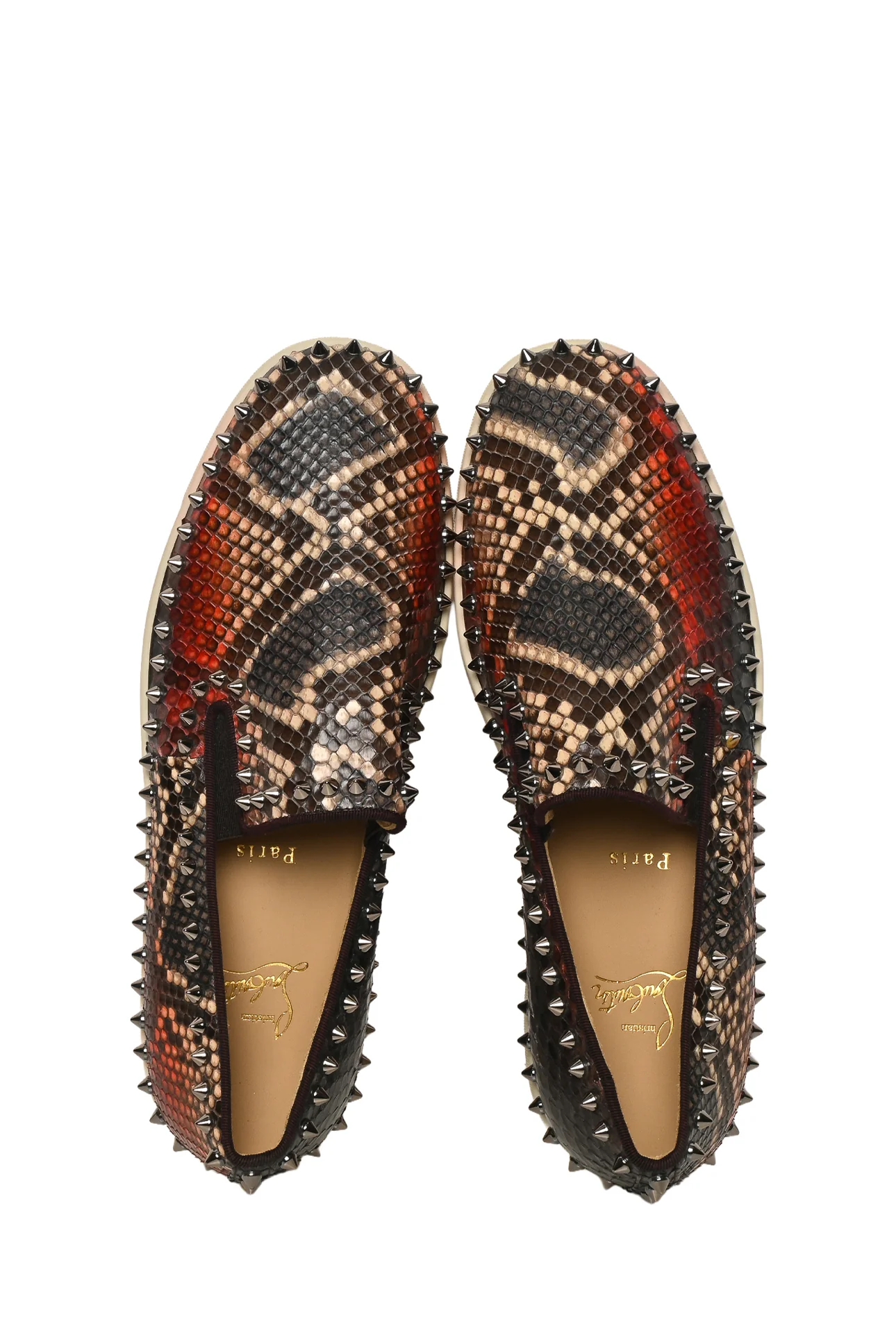 Mens Shoe Size 41.5 Christian Louboutin Men's Pik Boat Python Sneakers - Image 6