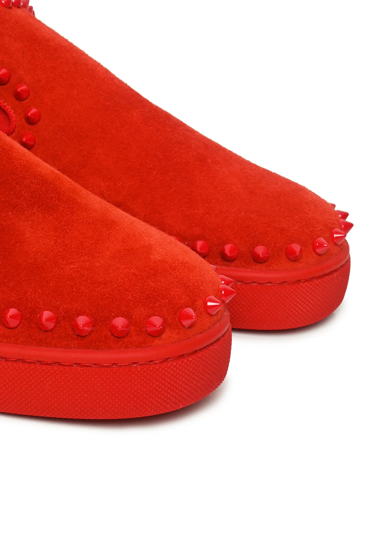 Mens Shoe Size 41.5 Christian Louboutin Men's Pik Boat Suede Sneakers - Image 5