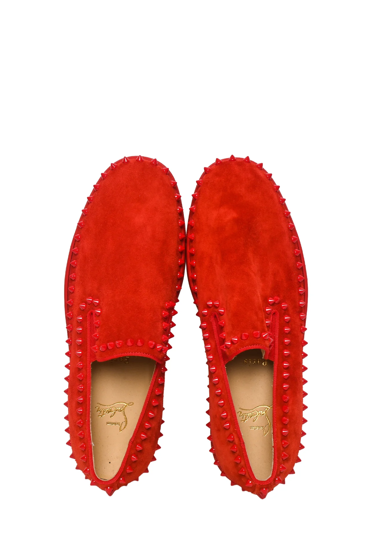Mens Shoe Size 41.5 Christian Louboutin Men's Pik Boat Suede Sneakers - Image 6