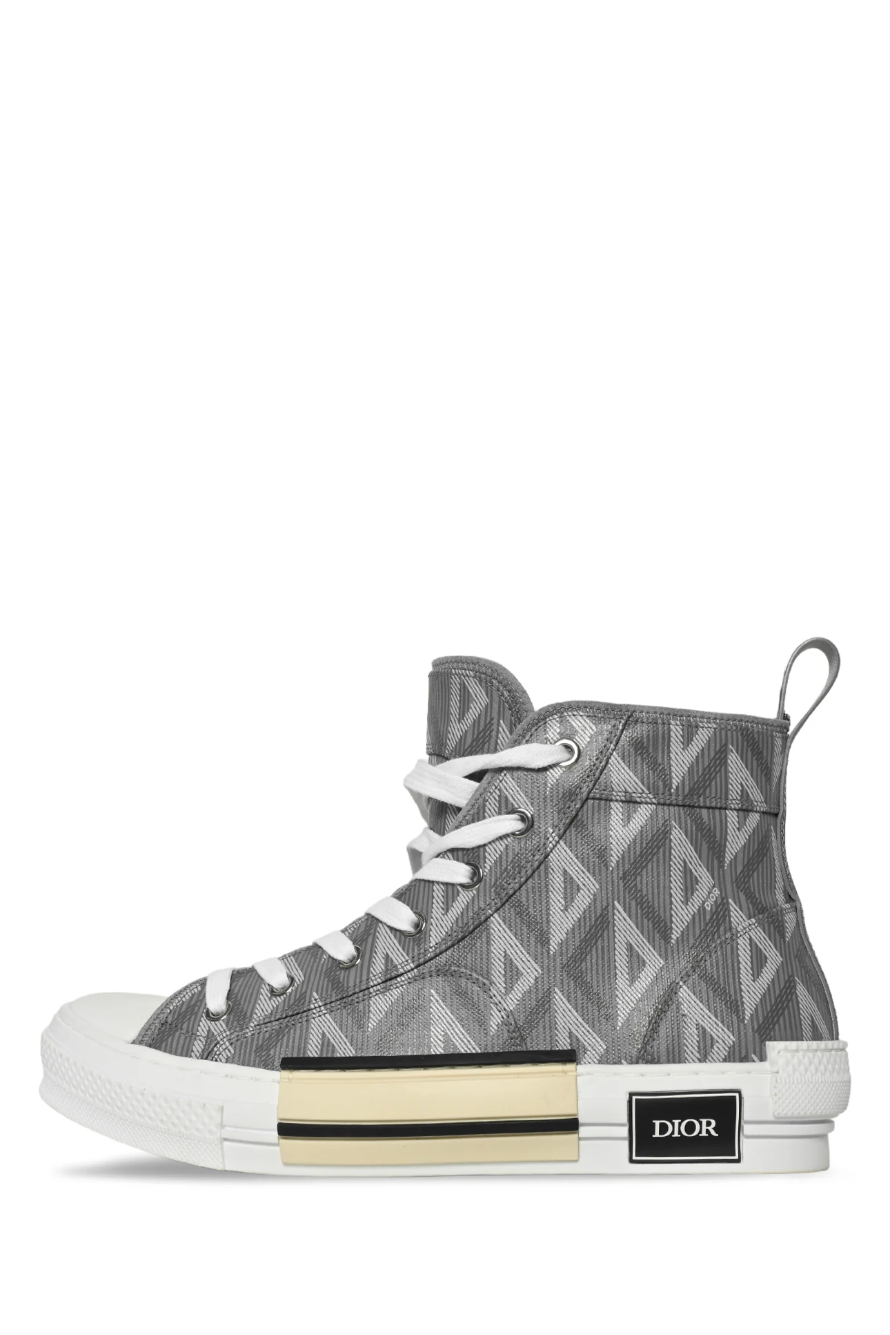 Mens Shoe Size 41 Christian Dior Men's B23 High Top CD Diamond Canvas Sneakers - Image 3