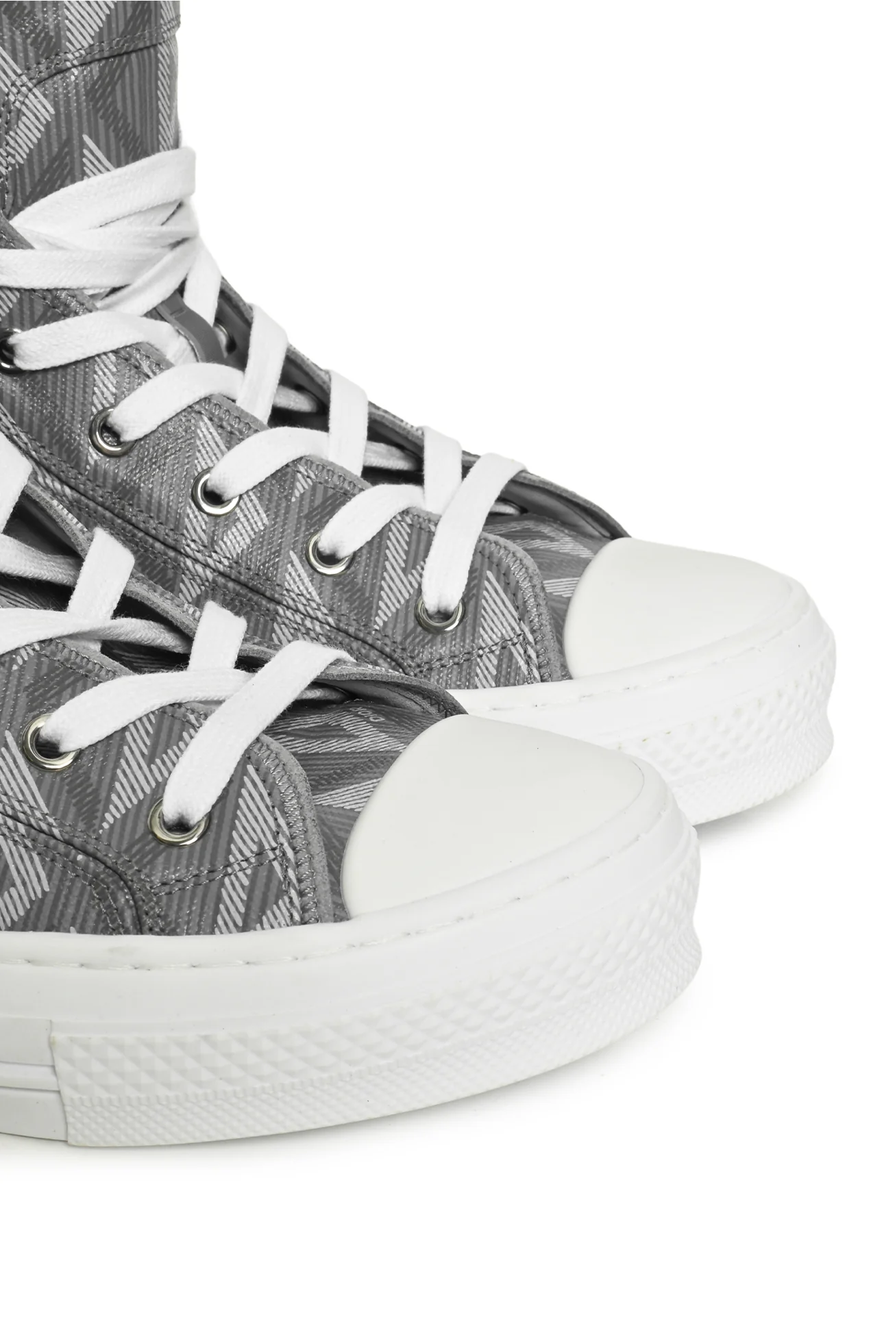 Mens Shoe Size 41 Christian Dior Men's B23 High Top CD Diamond Canvas Sneakers - Image 5