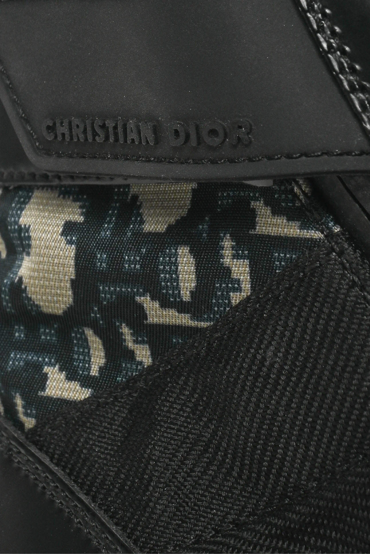 Mens Shoe Size 41 Christian Dior Men's Leather & Oblique Jacquard Combat Boots - Image 6