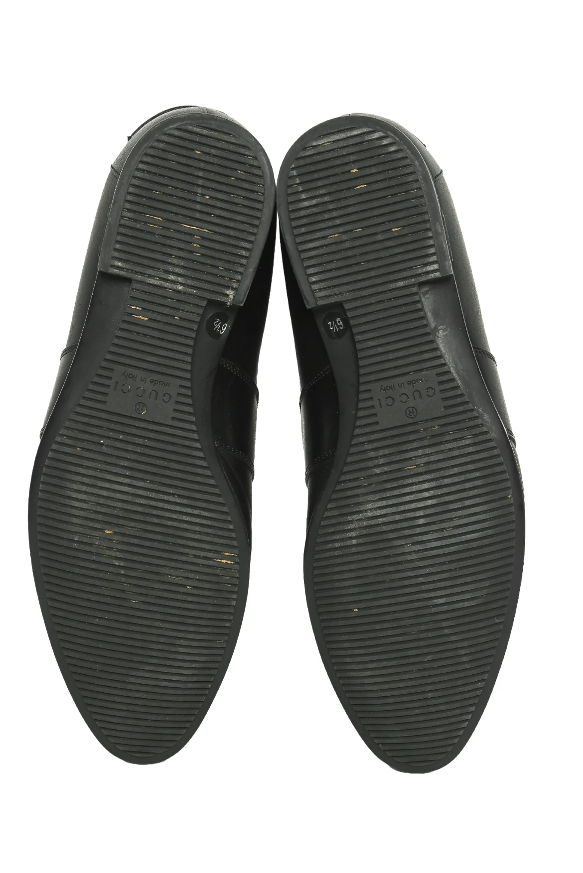 Mens Shoe Size 6.5 Gucci Men's Web Trim Leather Loafers - Image 5