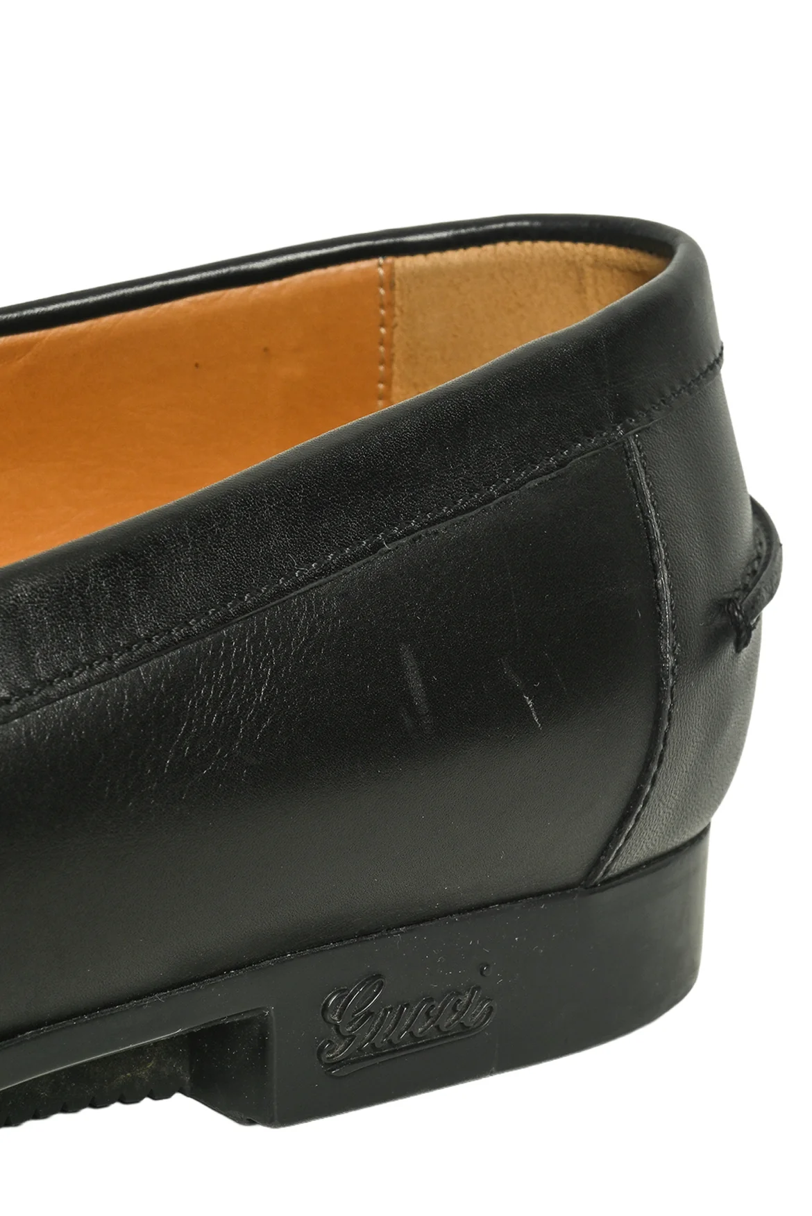 Mens Shoe Size 6.5 Gucci Men's Web Trim Leather Loafers - Image 6