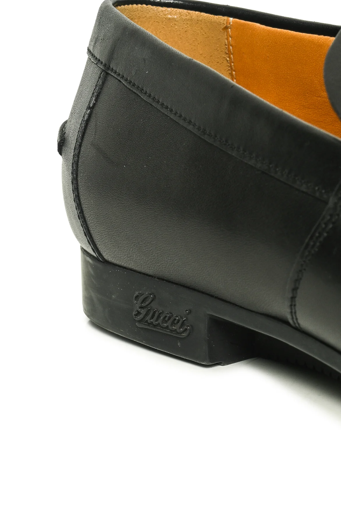Mens Shoe Size 6.5 Gucci Men's Web Trim Leather Loafers - Image 8