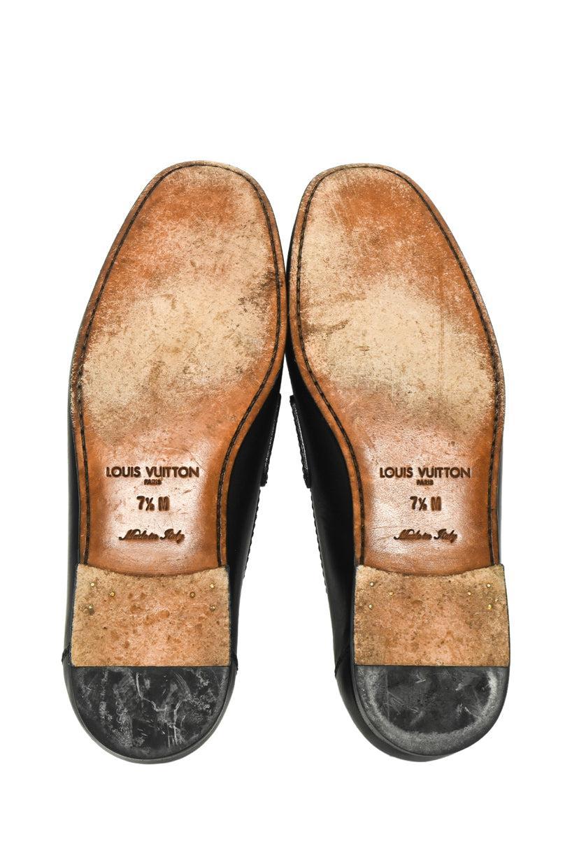 Mens Shoe Size 7.5 Louis Vuitton Men's Damier Infini Leather Loafer Shoes - Image 6