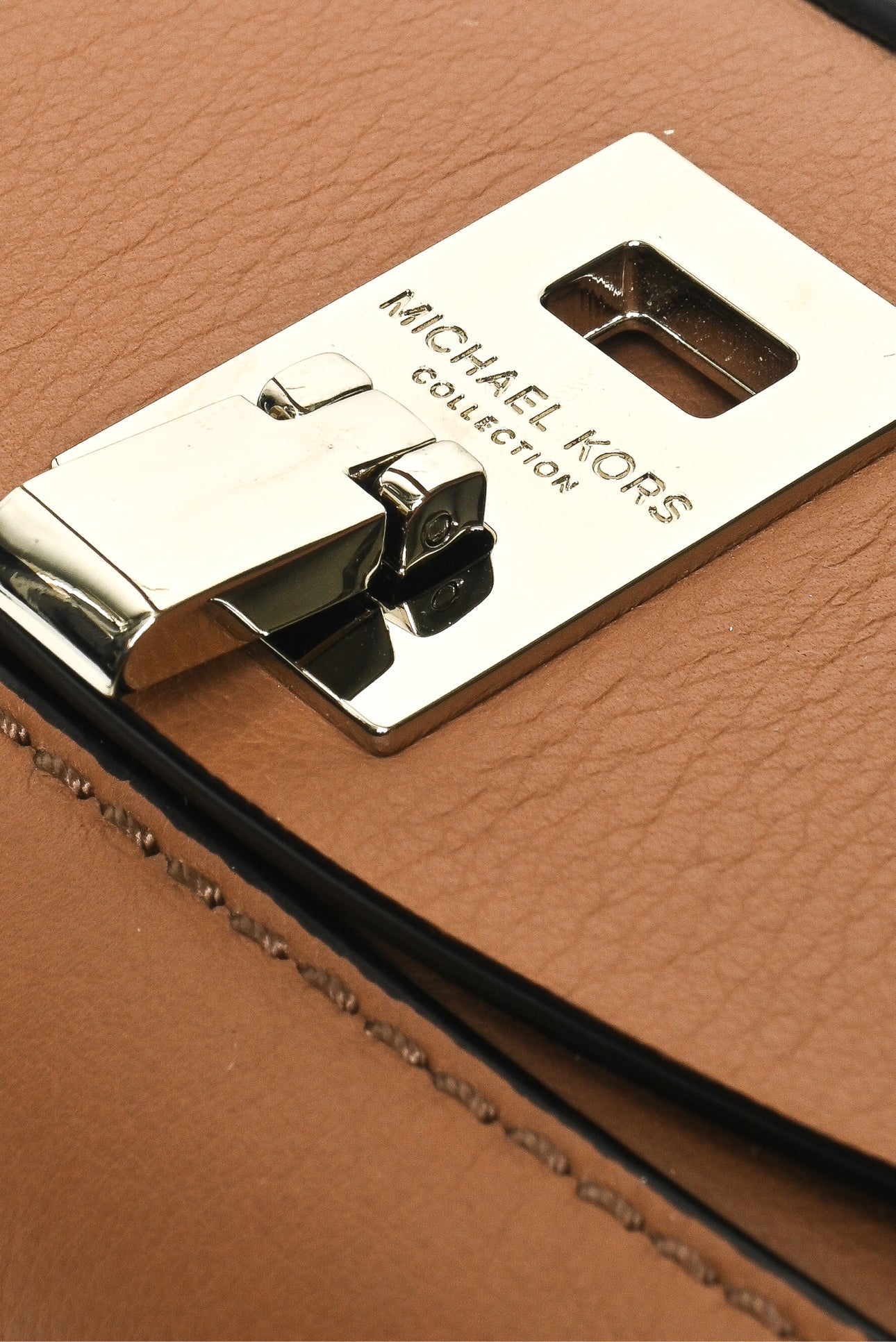 Michael Kors Collection Medium Miranda Top Lock Shoulder Bag - Image 6