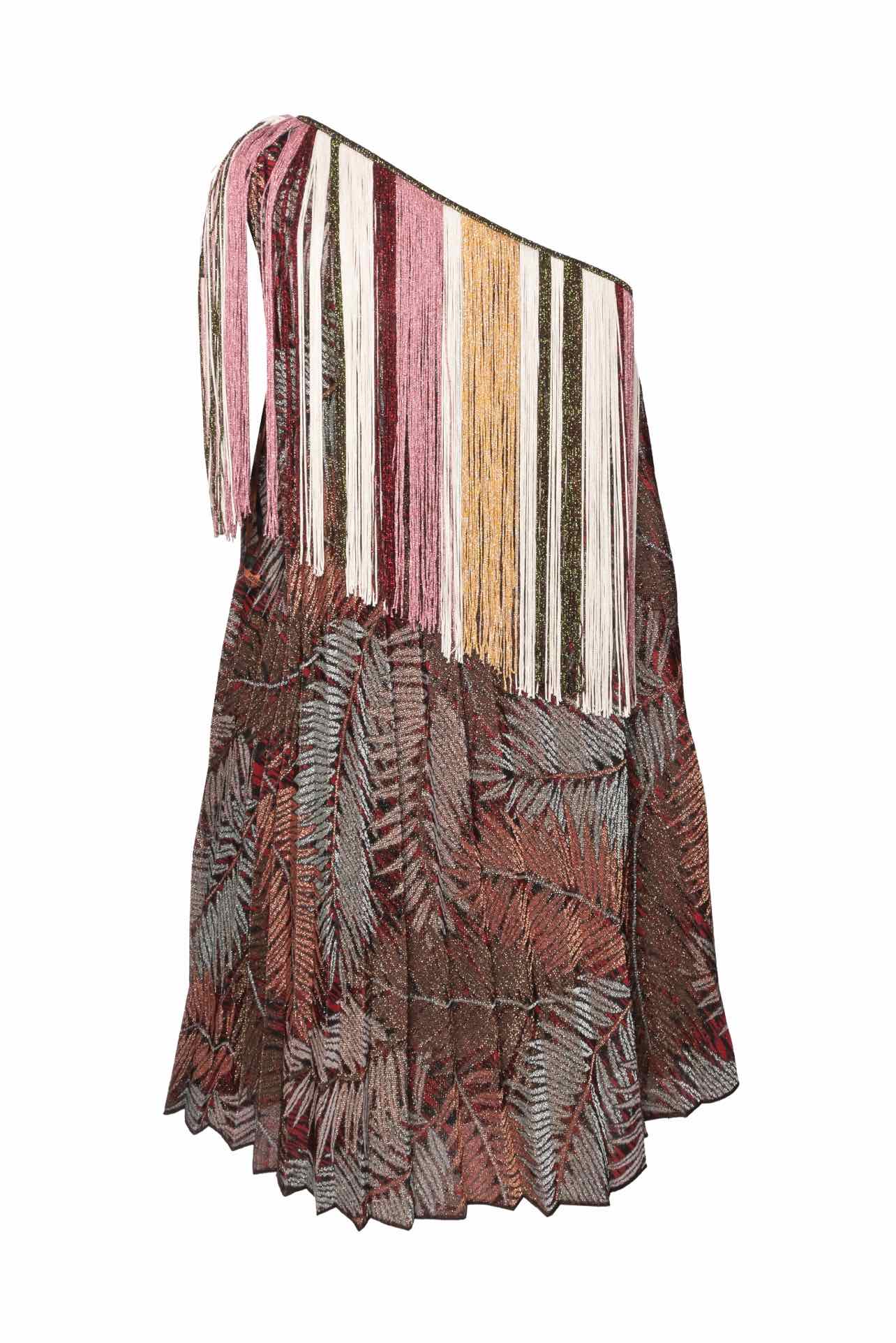 Missoni Size 40 Fringe One Shoulder Dress - Image 2