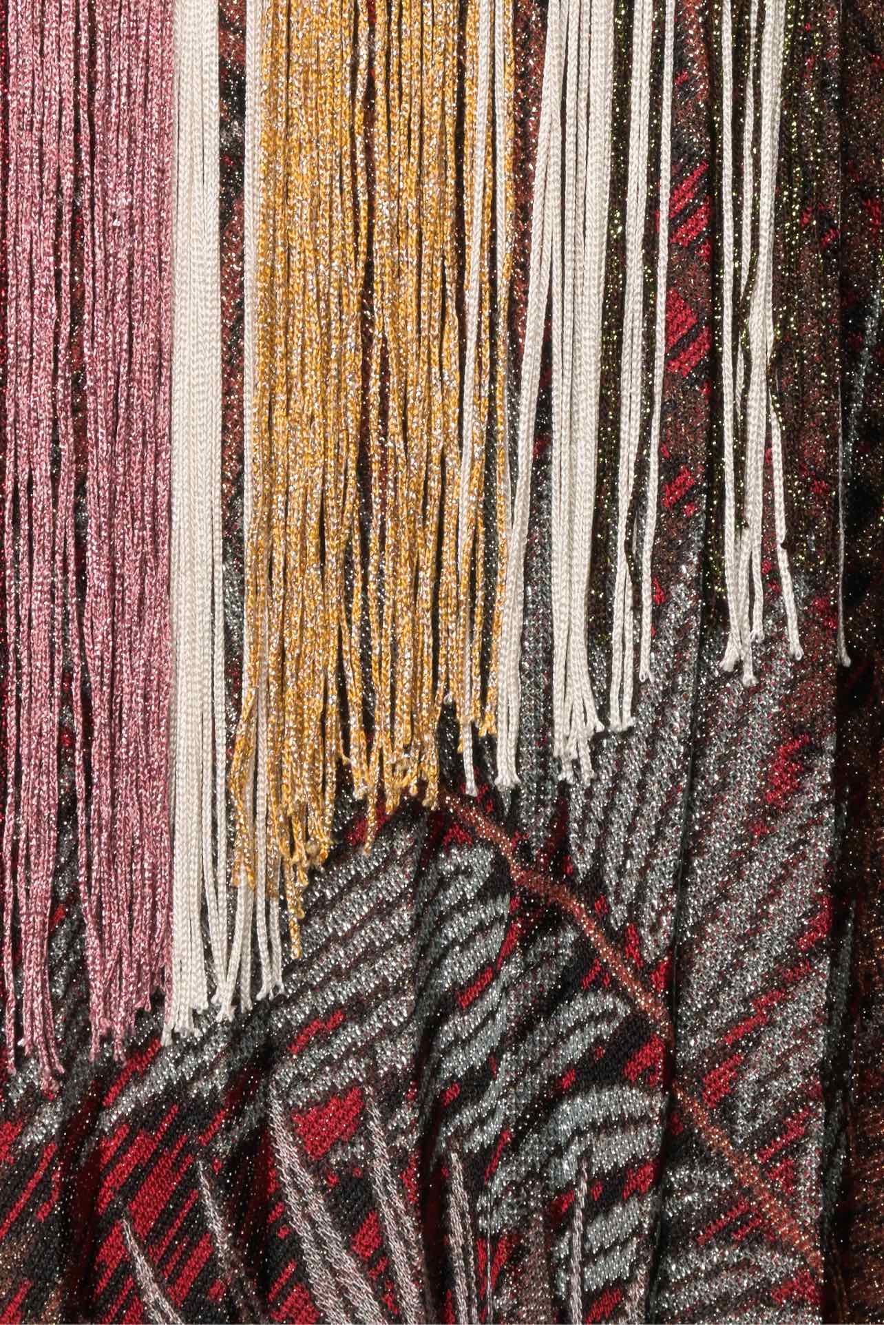 Missoni Size 40 Fringe One Shoulder Dress - Image 3