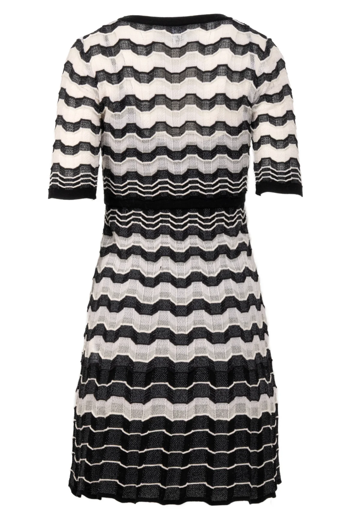 Missoni Size 42 Short Sleeve Herringbone Knit Dress - Image 2