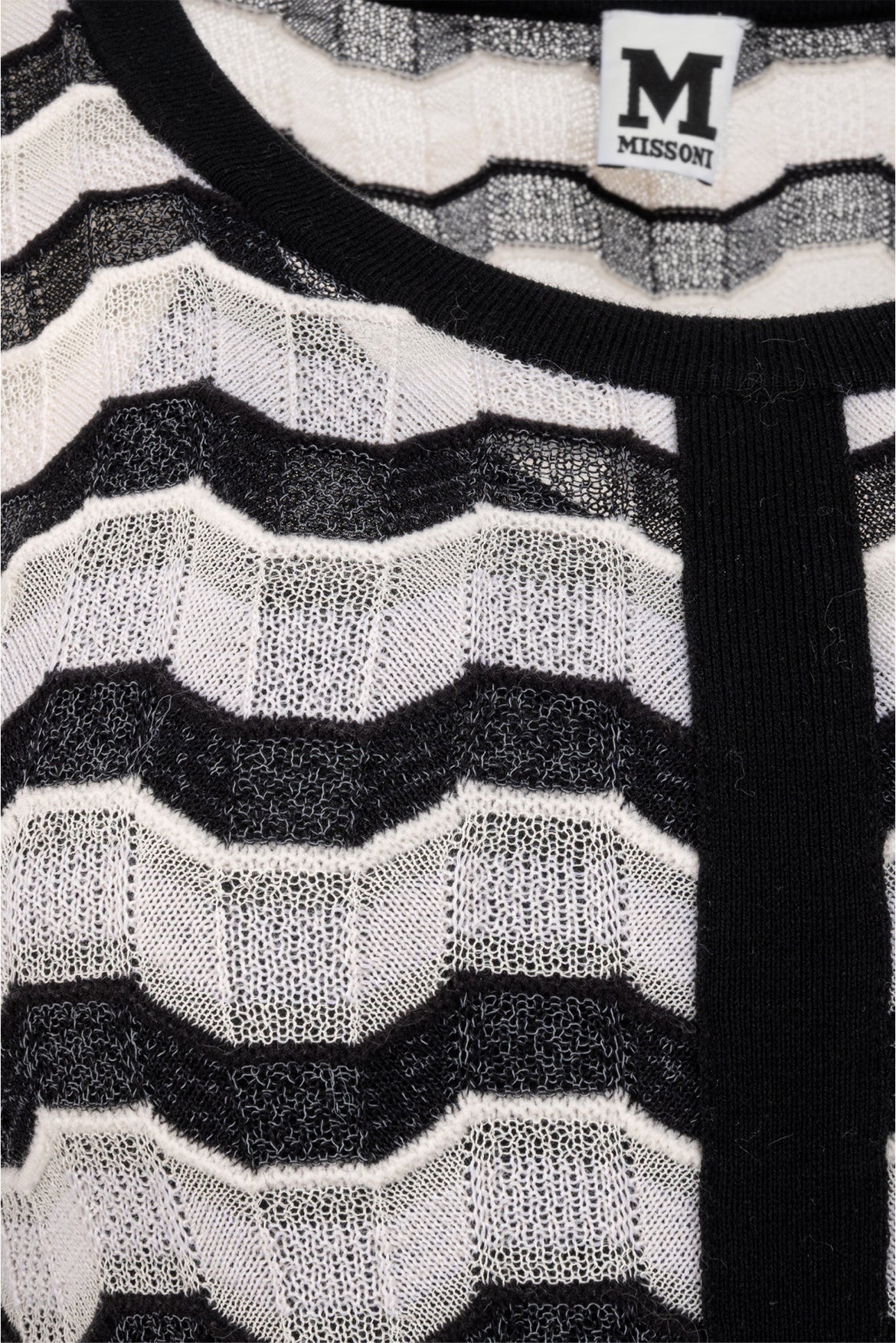 Missoni Size 42 Short Sleeve Herringbone Knit Dress - Image 3