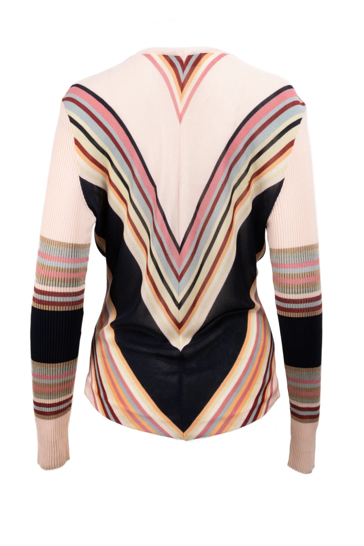 Missoni Size 48 Chevron Striped Knit Cardigan - Image 2