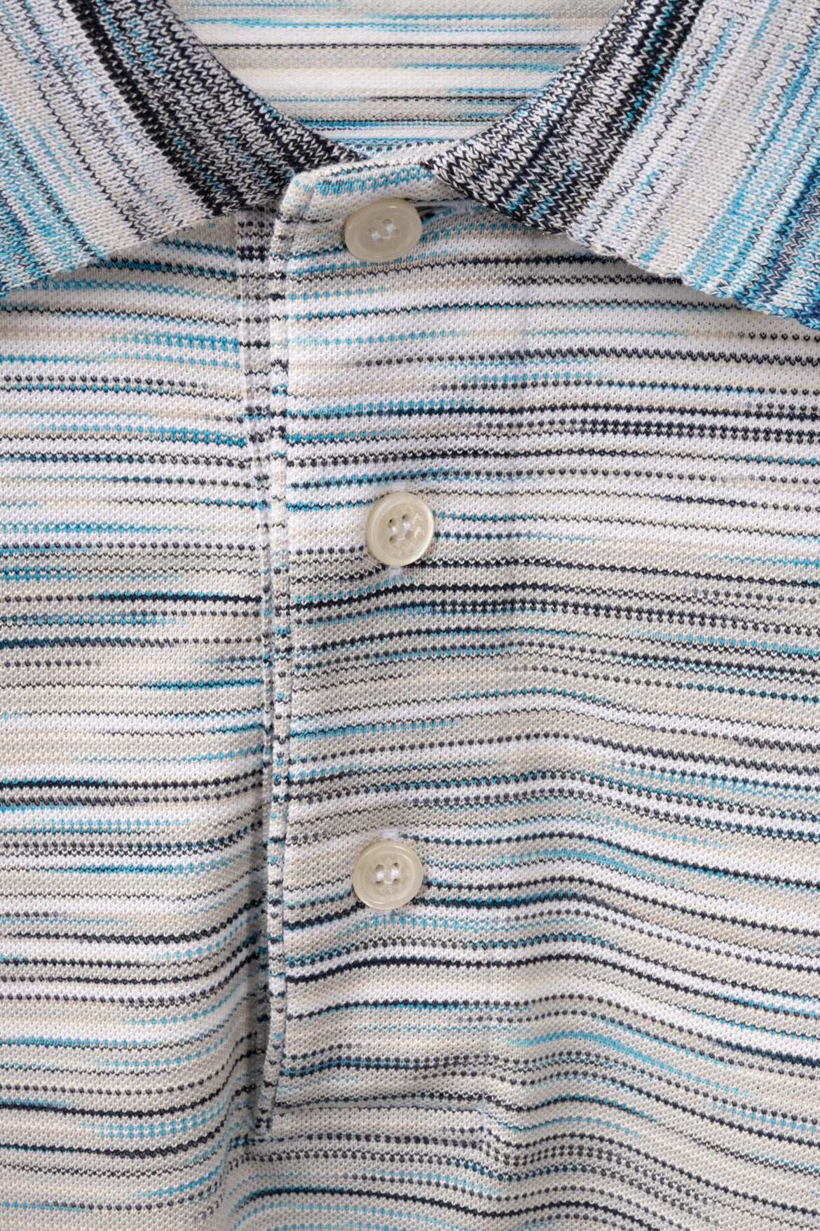 Missoni Size M Men's Striped Polo Shirt - Image 3