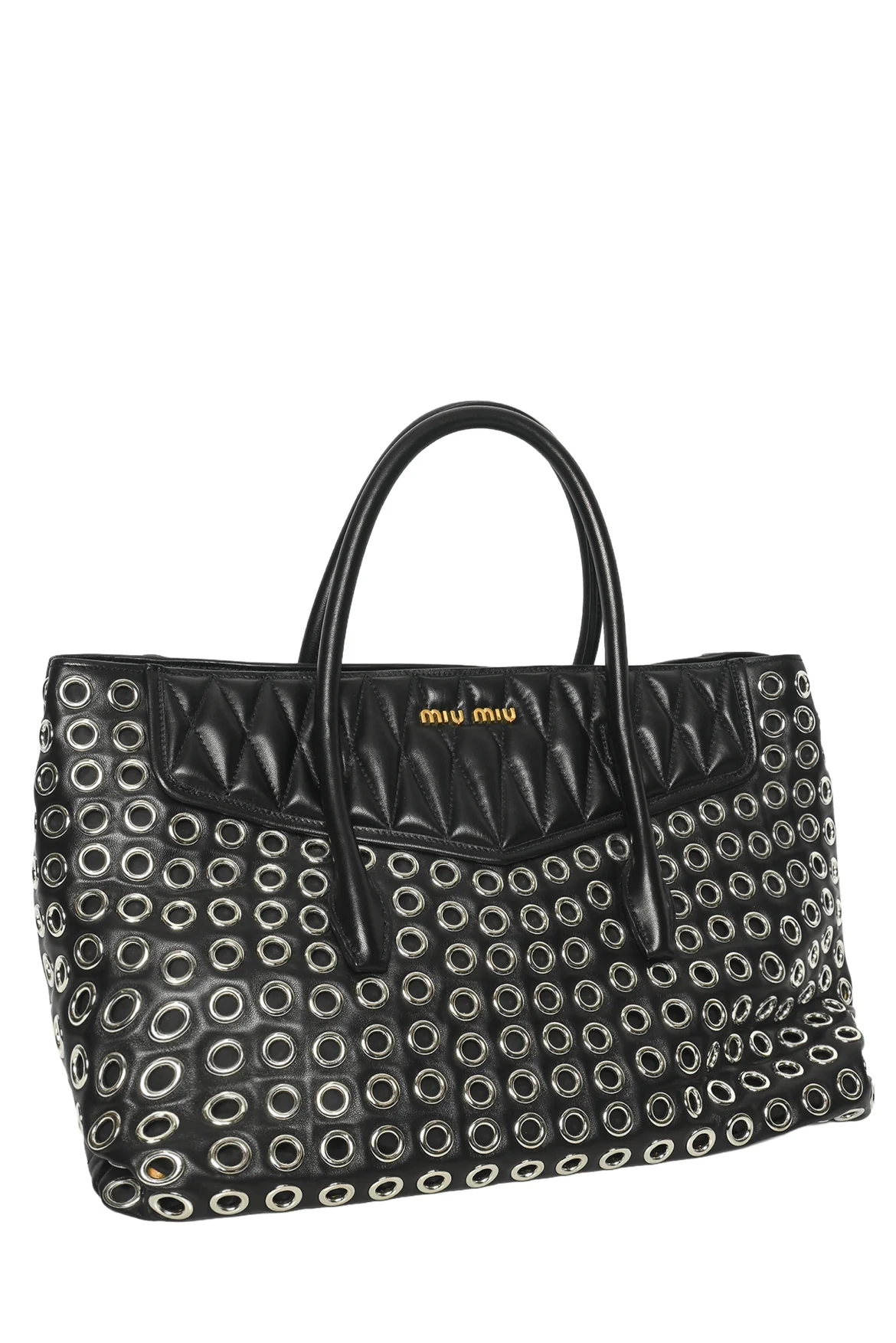 Miu Miu Grommet Biker Tote - Image 2