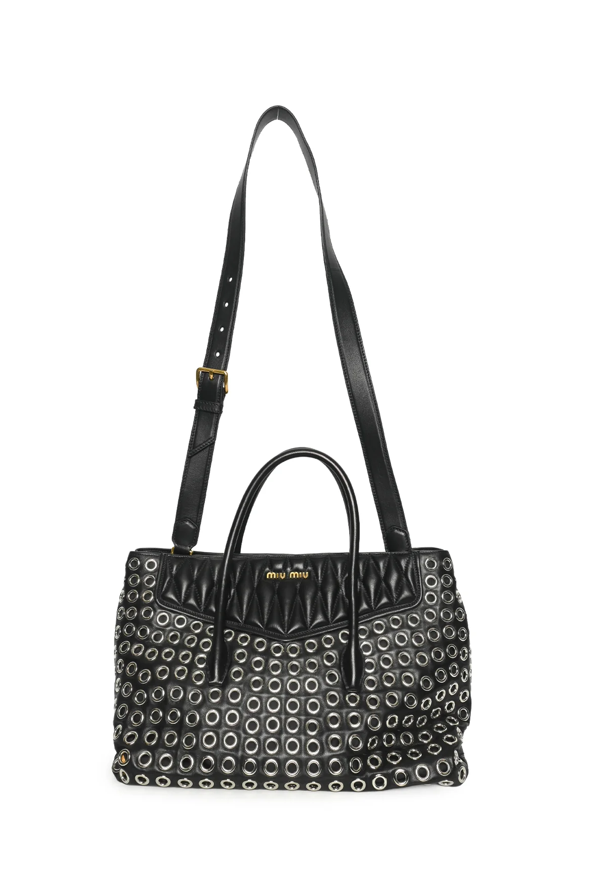 Miu Miu Grommet Biker Tote - Image 7