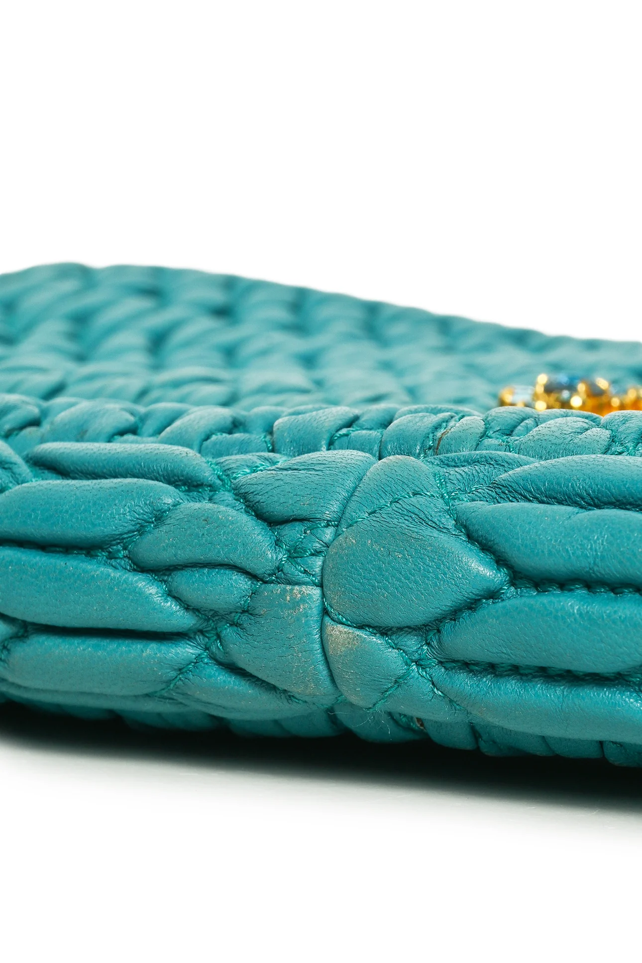 Miu Miu MatelassÃ© Leather Crystal Flap Shoulder Bag - Image 10