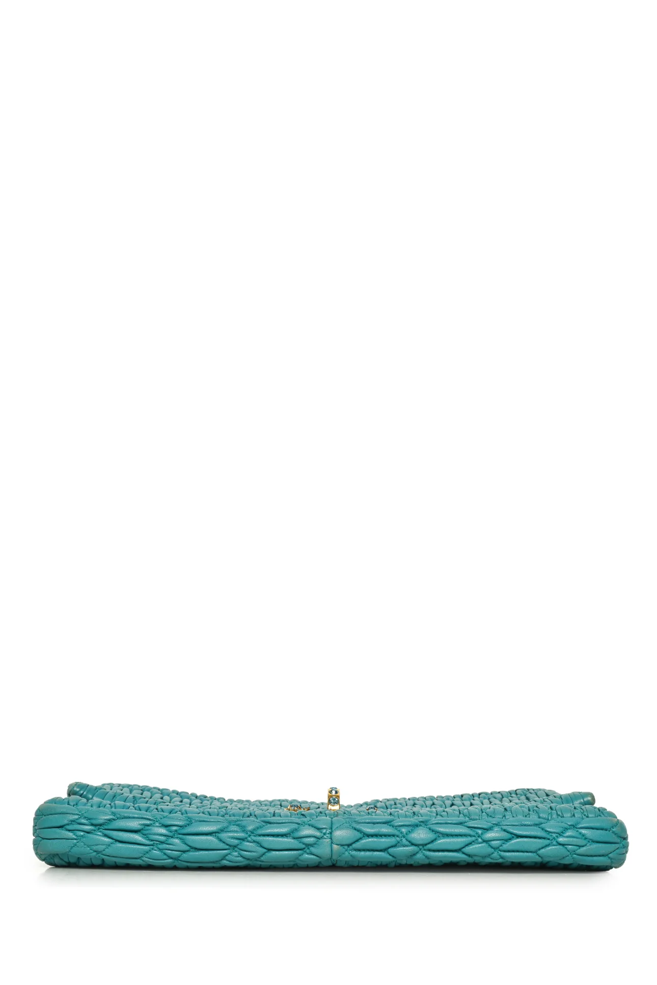 Miu Miu MatelassÃ© Leather Crystal Flap Shoulder Bag - Image 4