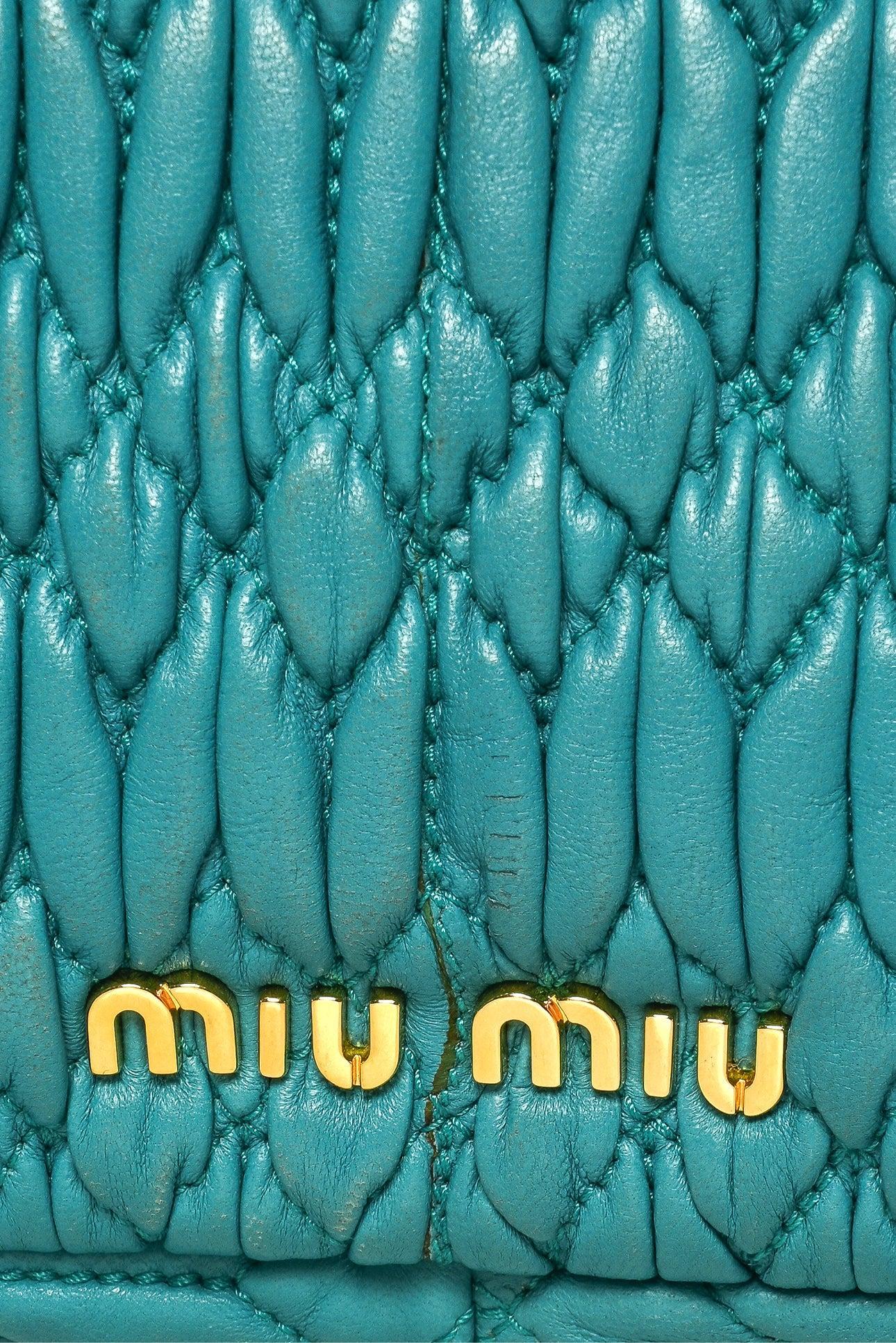 Miu Miu MatelassÃ© Leather Crystal Flap Shoulder Bag - Image 7