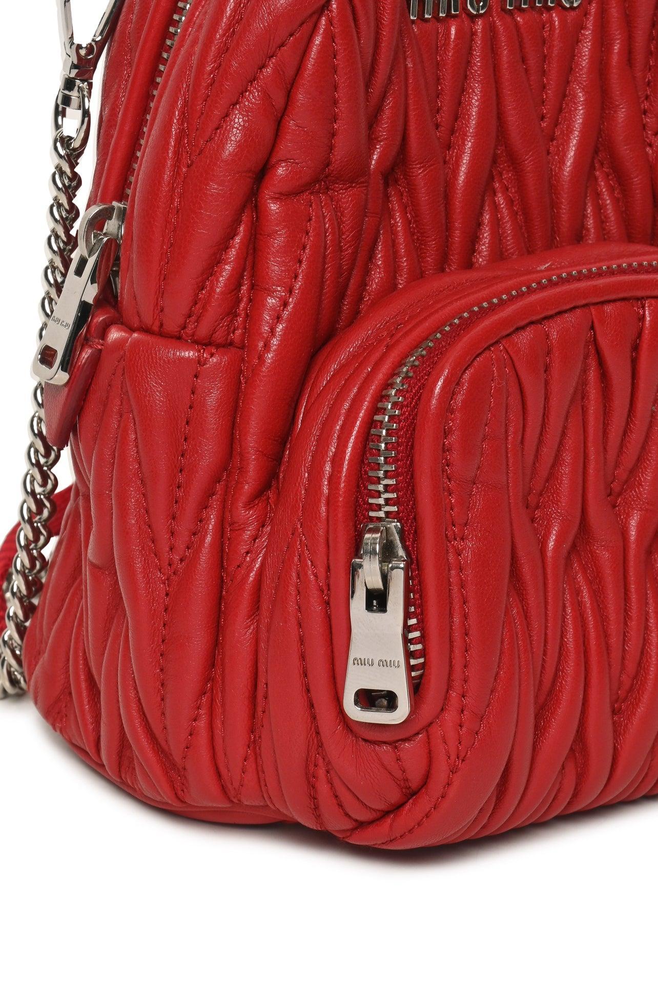 Miu Miu Matelasse Leather Mini Chain BackPack - Image 5