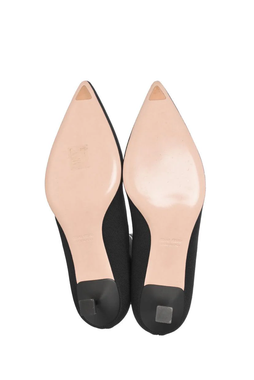 Miu Miu Size 35.5 Logo Knit Sock Ankle Boots - Image 5