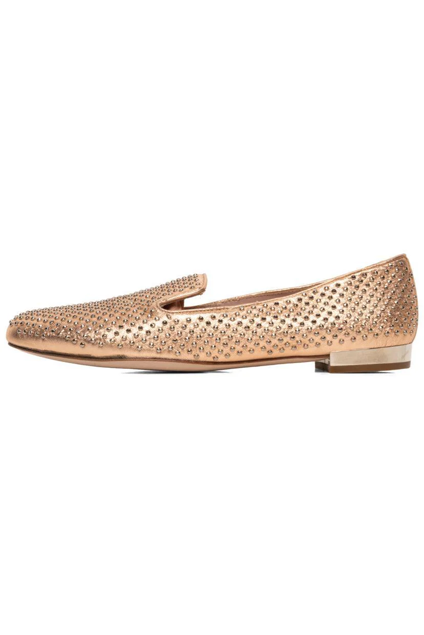 Miu Miu Size 36 Metallic Studded Leather Smoking Slippers - Image 3