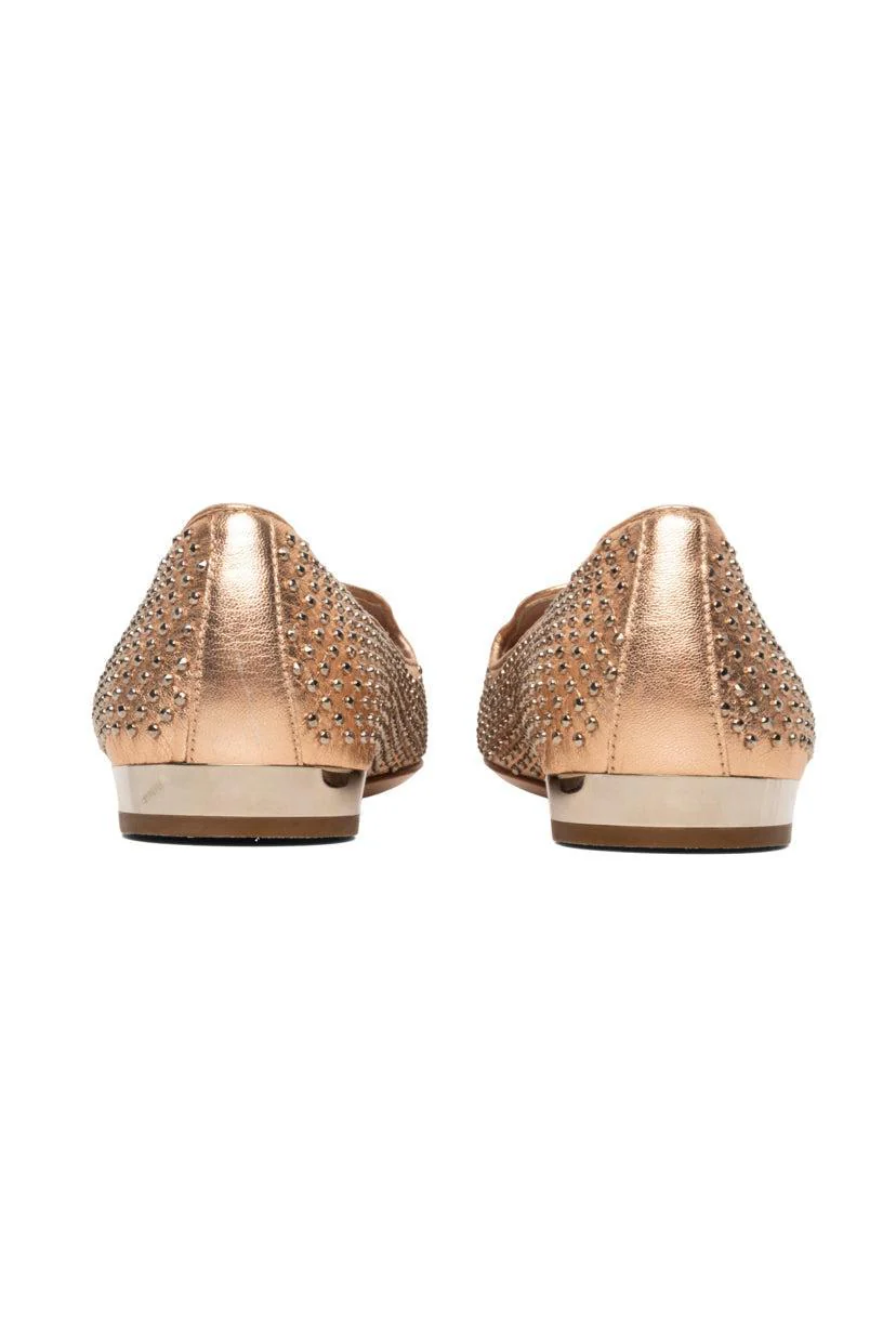 Miu Miu Size 36 Metallic Studded Leather Smoking Slippers - Image 4