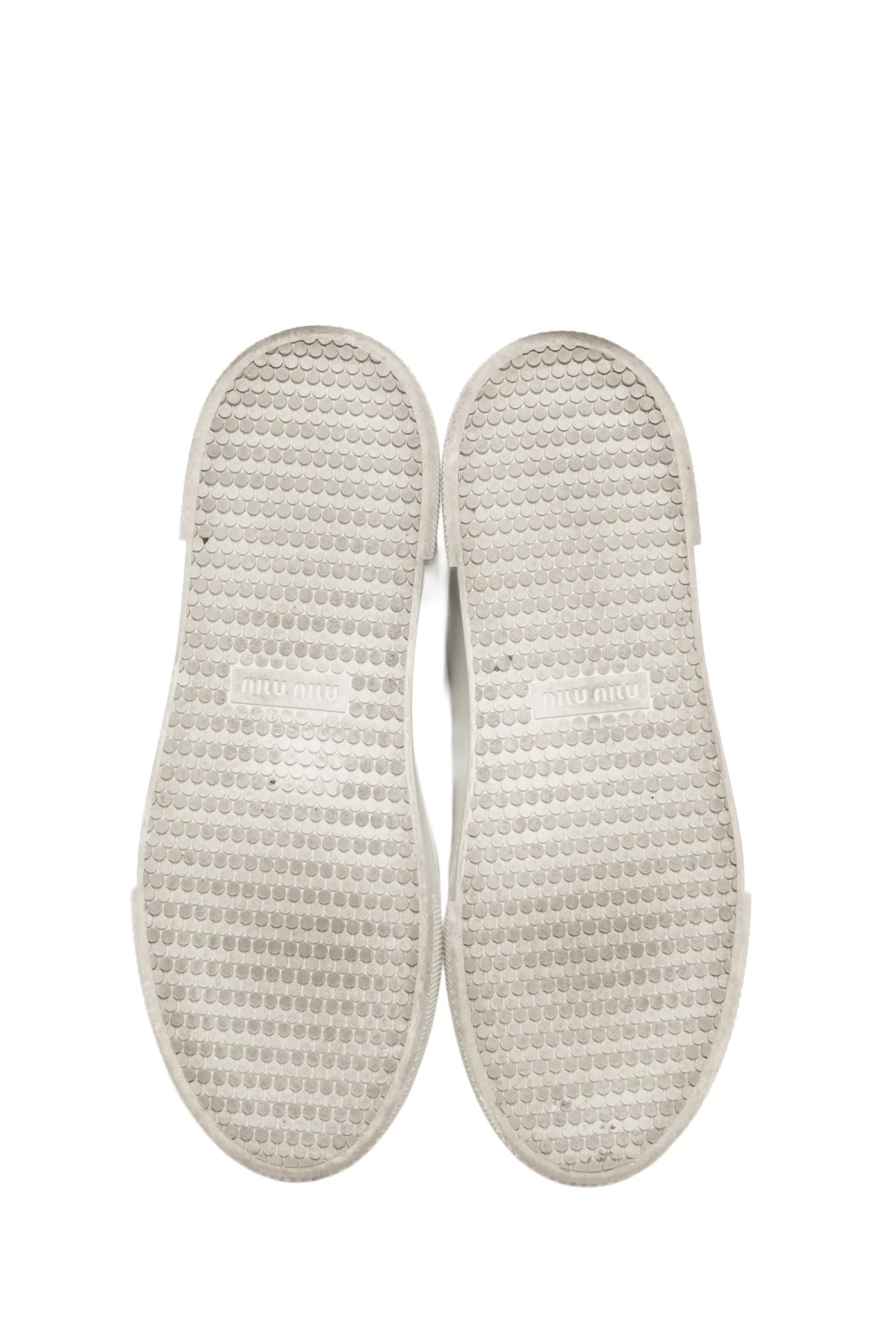 Miu Miu Size 37.5 Logo Leather Low Top Sneaker - Image 7