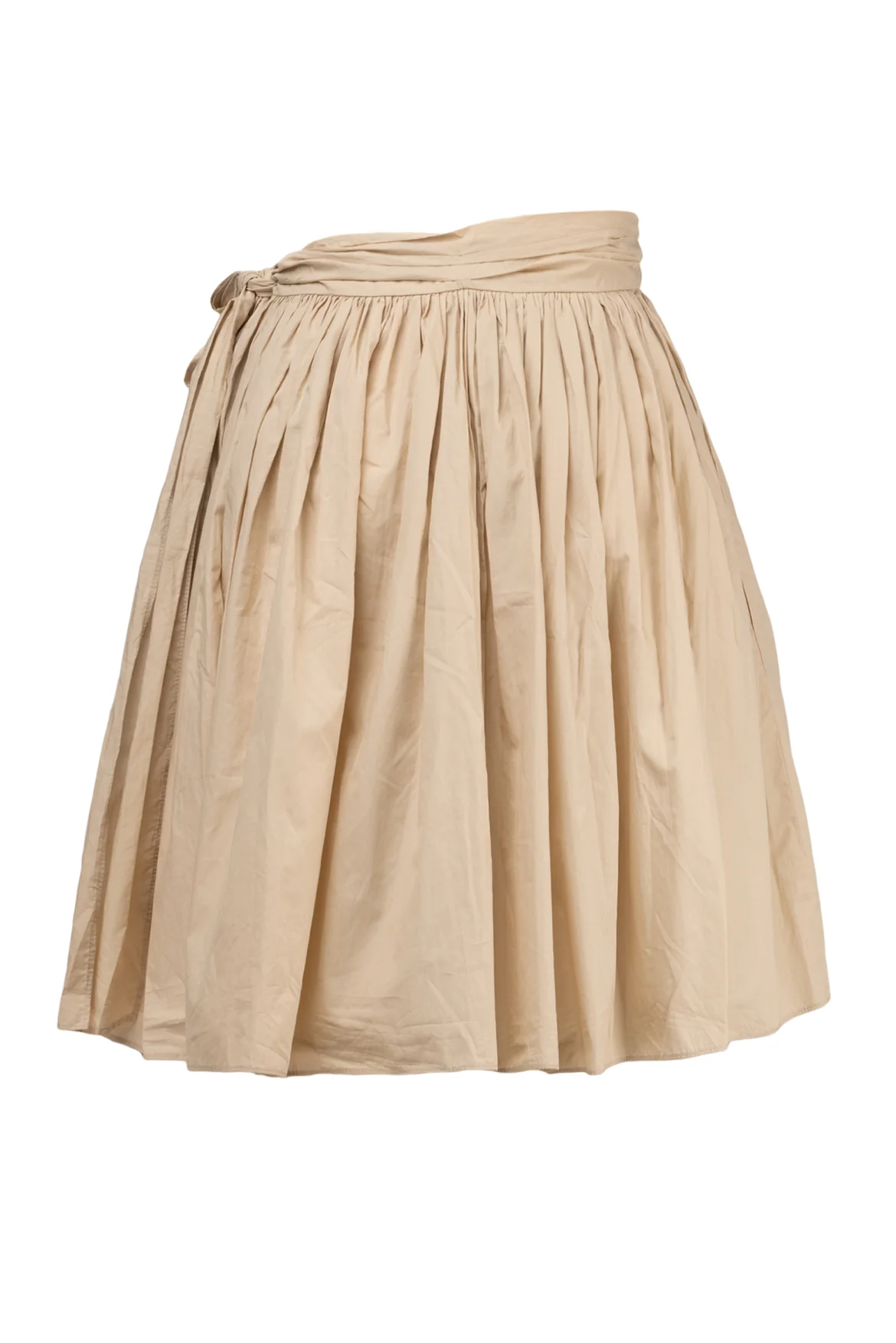 Miu Miu Size 38 Gathered Cotton Twill Bow Skirt - Image 2