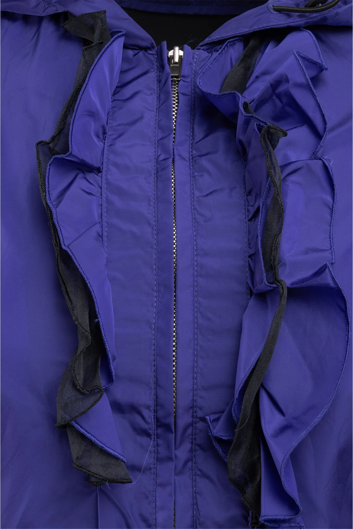 Miu Miu Size 40 2011 Ruffle Trim Hooded Peplum Jacket - Image 3