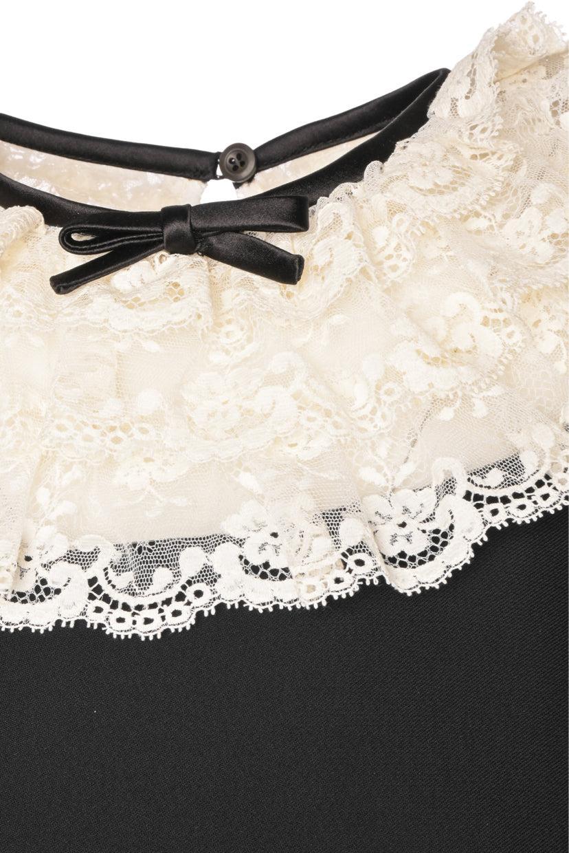 Miu Miu Size 40 2022 Lace Trimmed Mini Dress - Image 3
