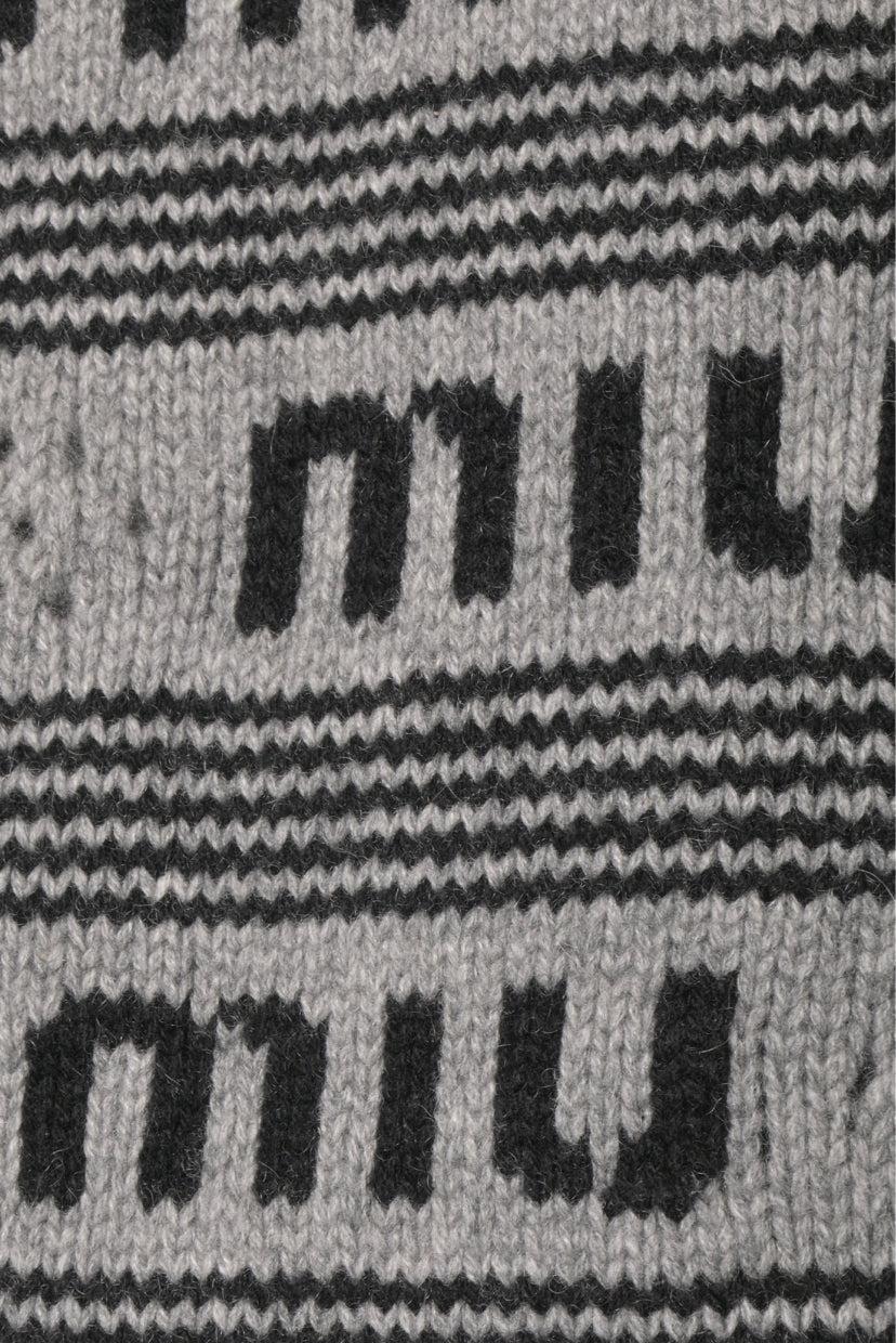 Miu Miu Size 40 2022 Logo Intarsia Striped Cashmere Sleeveless Knit Mini Dress - Image 3