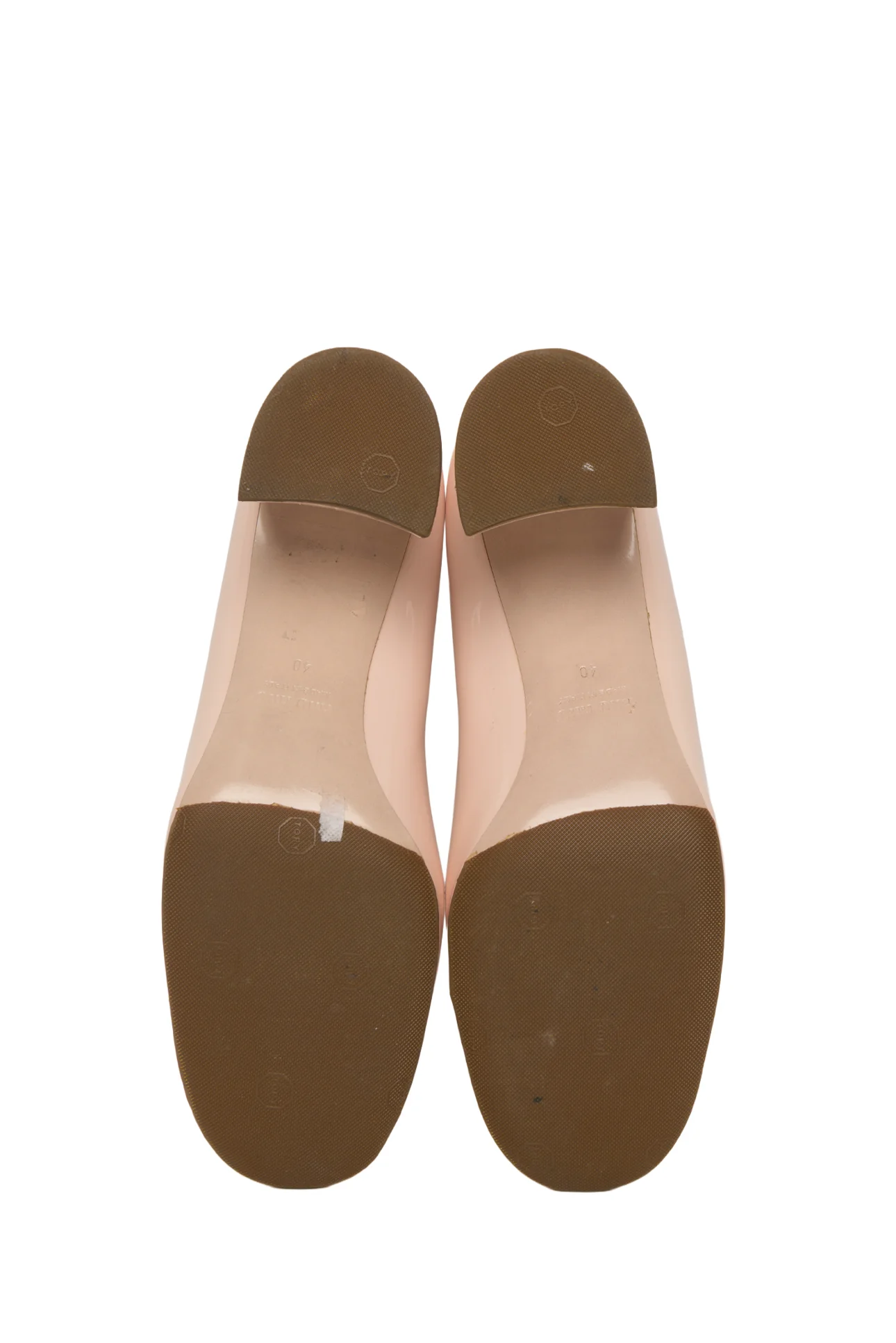 Miu Miu Size 40 Crystal Embellished Patent Leather Block Heel Pumps - Image 5